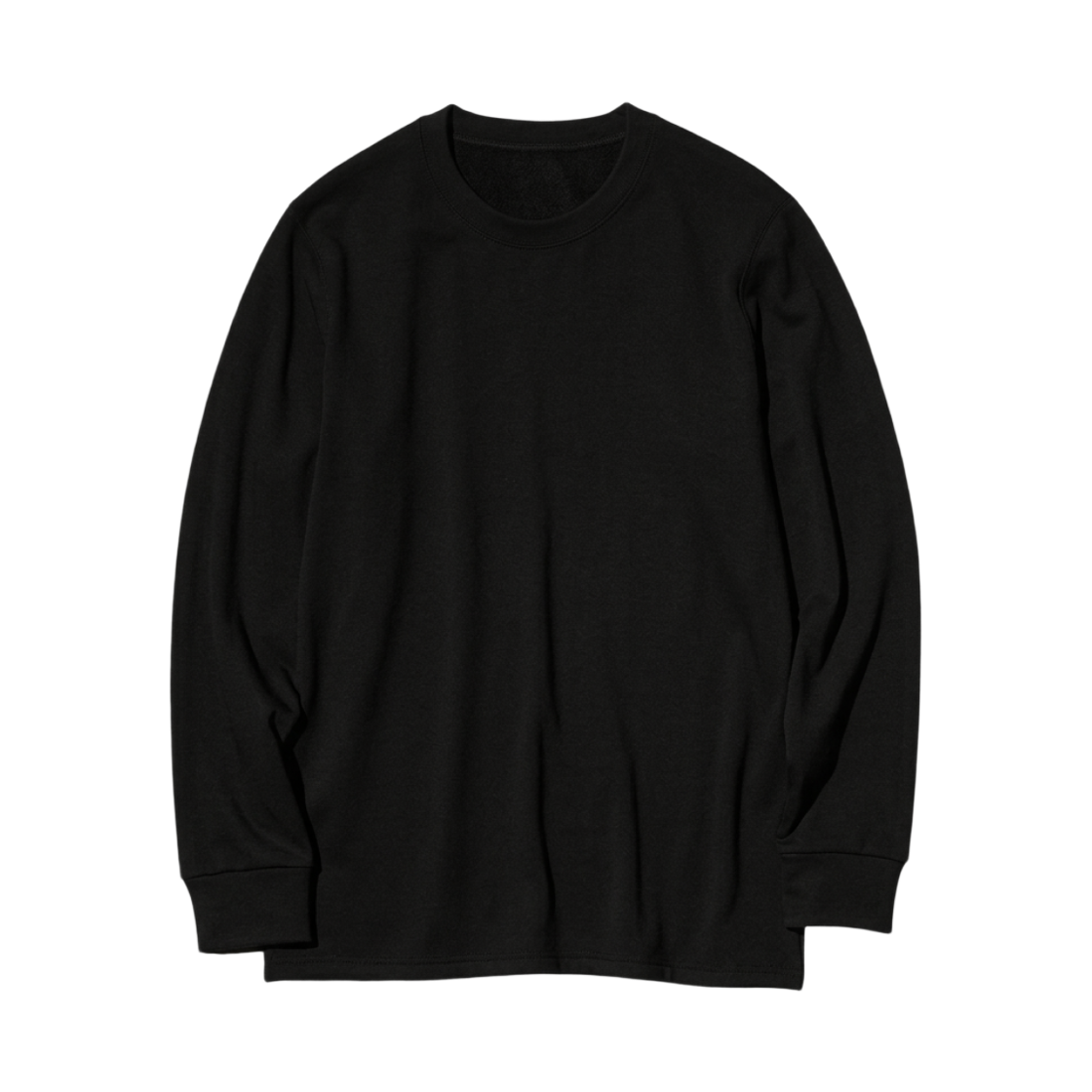 479525-09 Uniqlo Heattech Ultra Warm Crewneck Long Sleeve T-Shirt Black - JP