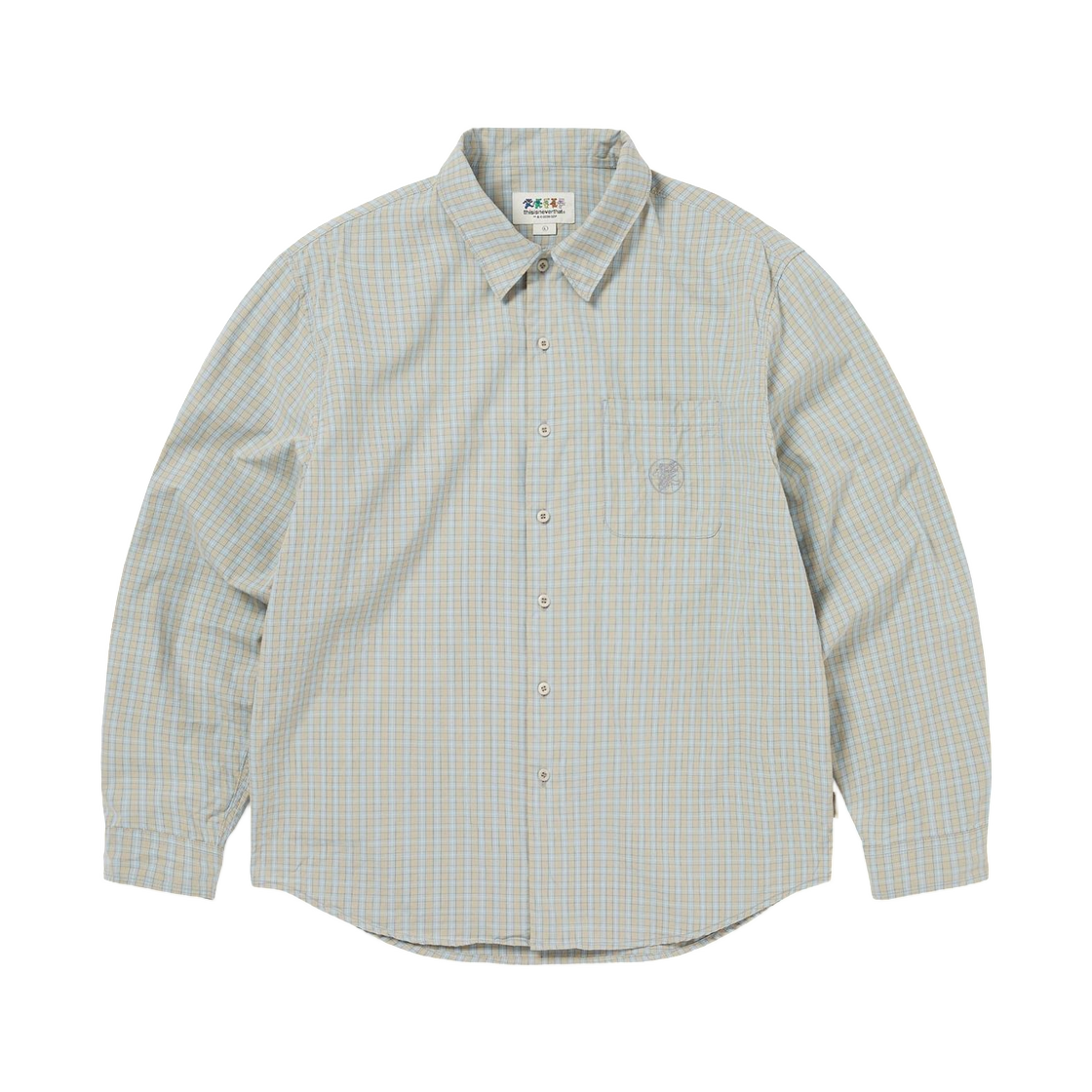 GD261WSHTL01BLL thisisneverthat x Grateful Dead Lightning Bear Check Shirt Light Blue