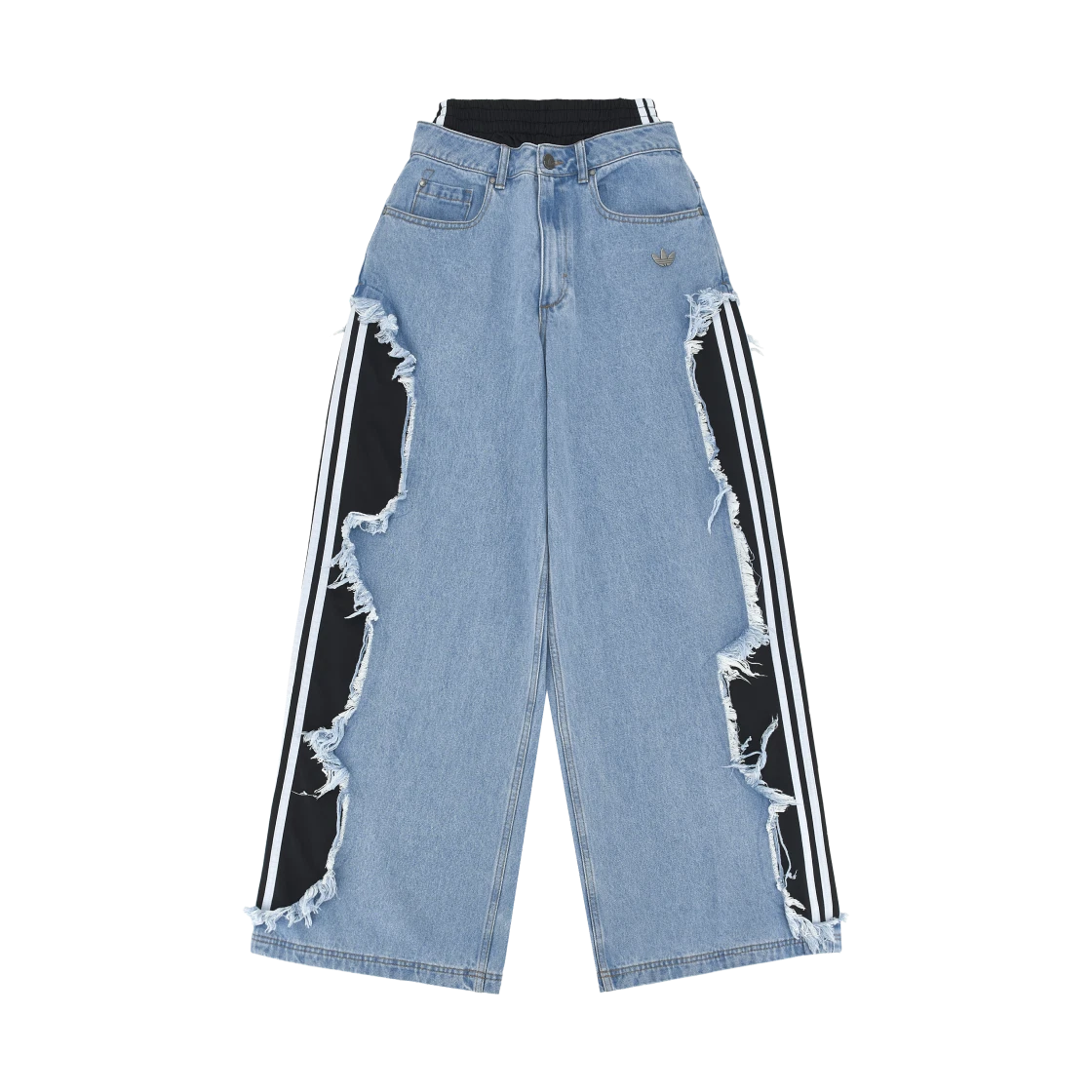 Adidas (W) Adidas Adilenium 5.0 Deconstructed Denim Pants Light Blue - KR Sizing · XS