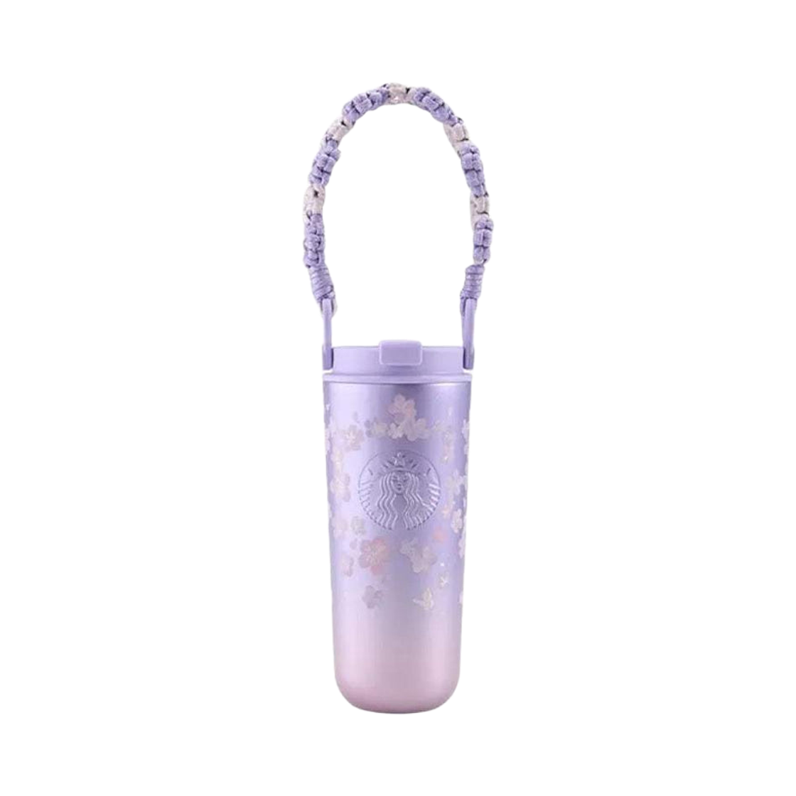 - Starbucks China 2026 Cherry Blossom MD Stainless Steel Tumbler with Woven Lanyard Handle 640ml