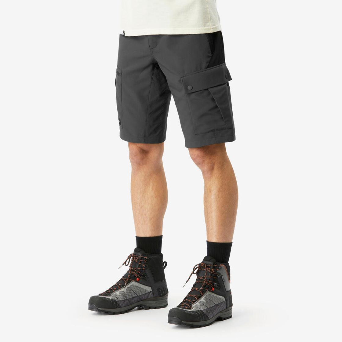 데카트론 남성 5부 백패킹 반바지 MT500 카본 그레이(DECATHLON Men's Backpacking Shorts MT500 Carbon Grey) - 6