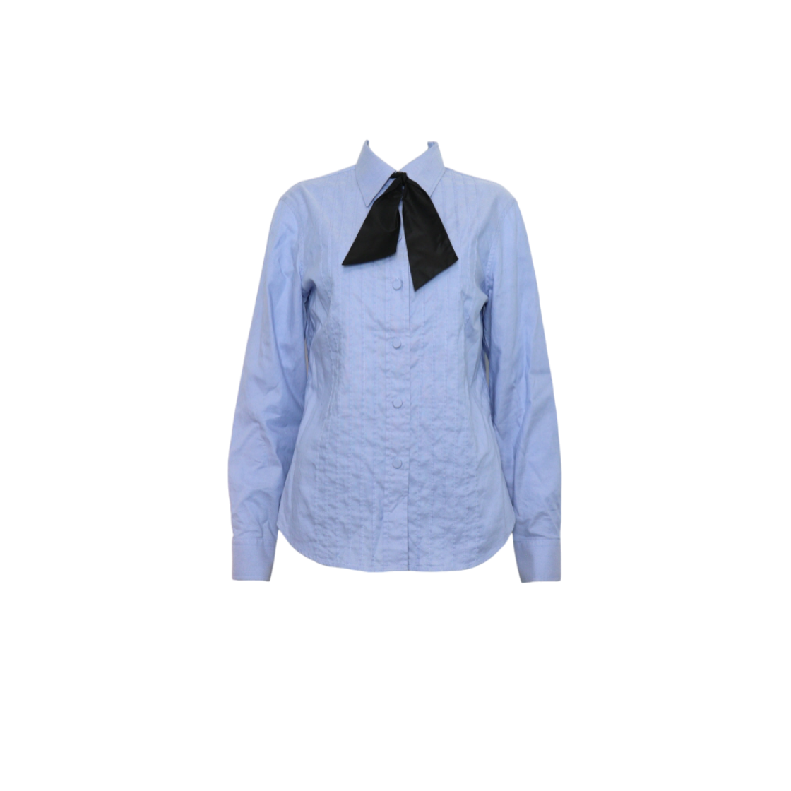 IT9N6QMW242L Gucci Cotton Pleated Bow Neck Women's Shirt