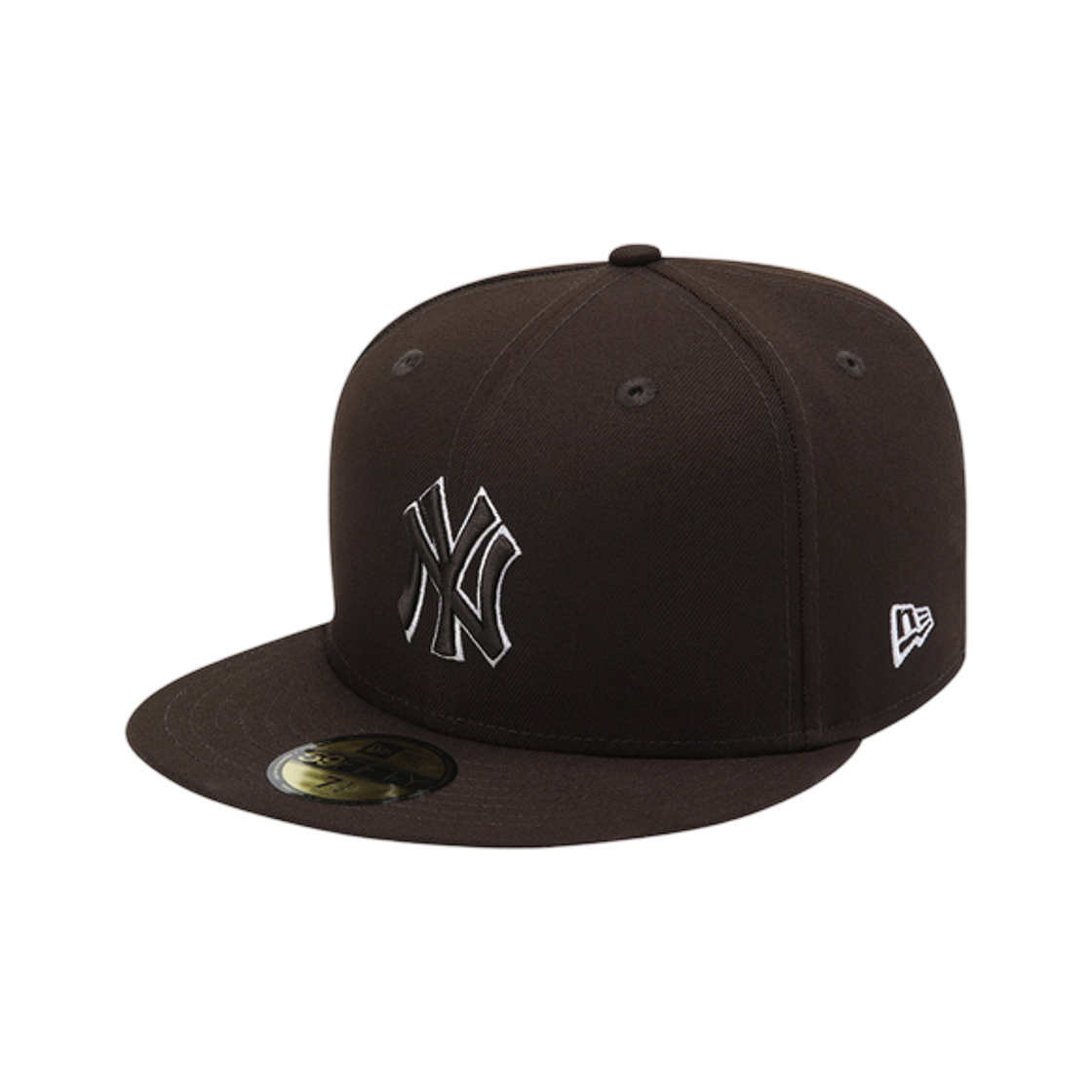 뉴에라 MLB 뉴욕 양키스 아웃라인 피티드캡 번트 우드