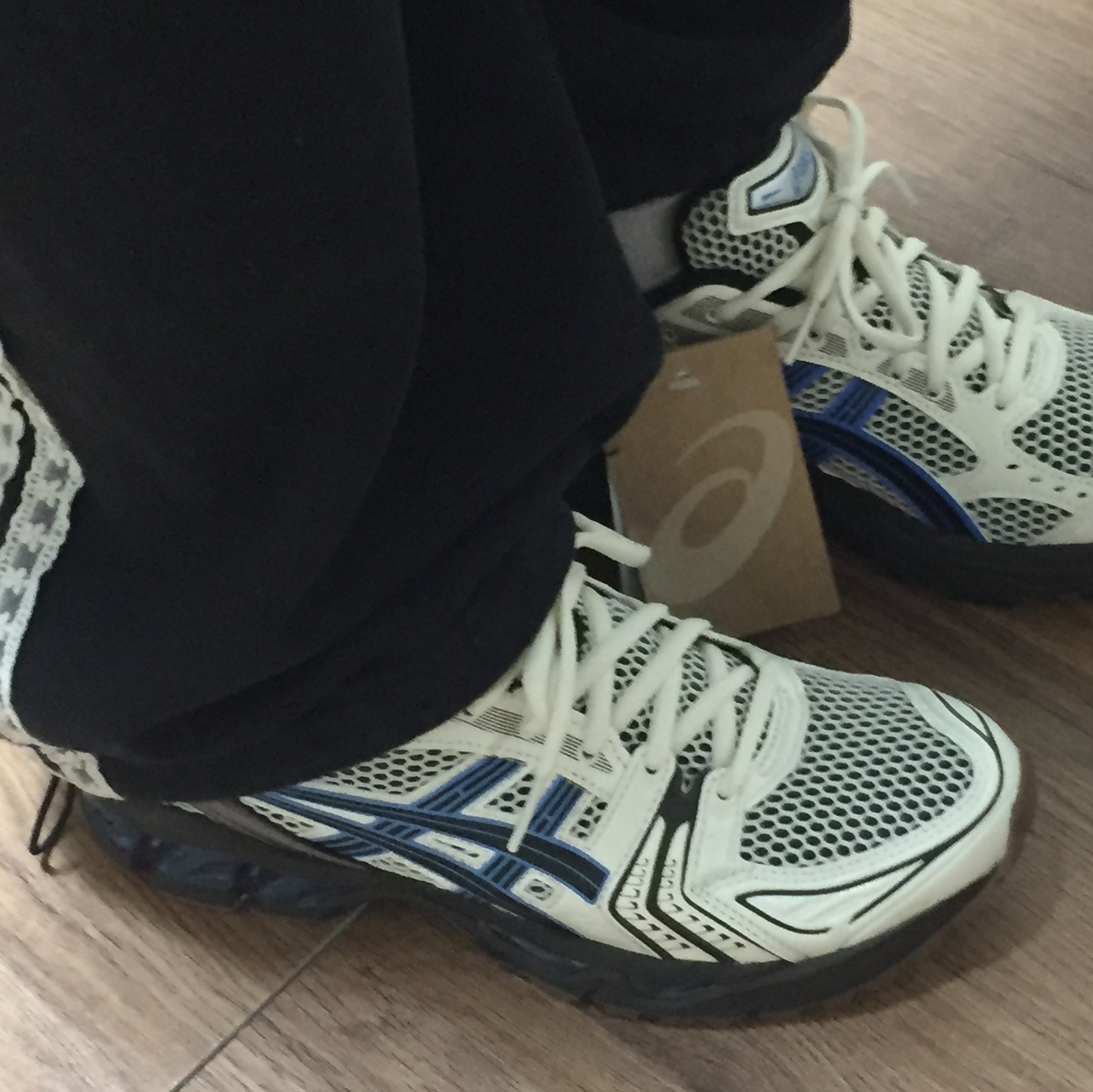 Asics Gel-Kayano 14 Cream Blue Coast 착용 스타일 - 3