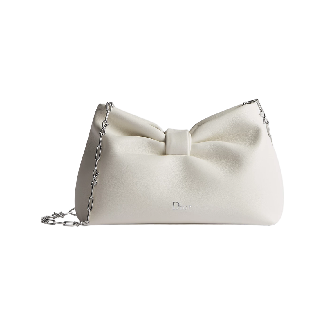 M0715PUQO-M030 Dior Small Bow Bag Lambskin Latte