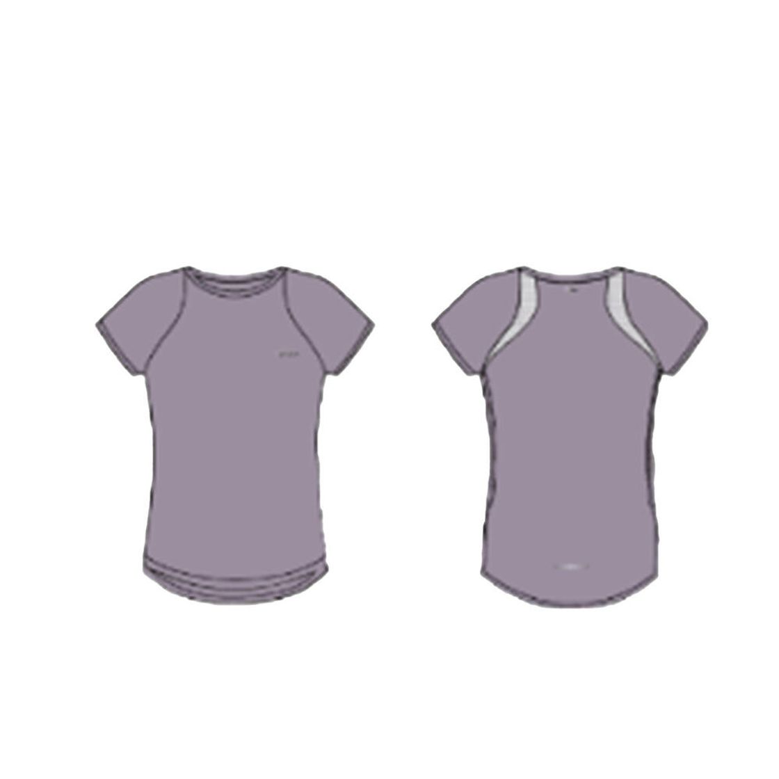 데카트론 여성 러닝 반팔 티 런 드라이 쿨링 500 스모크 퍼플(DECATHLON Women's Running Short-Sleeved T-Shirt Run Dry Cooling 500 Smoke Purple) - 2