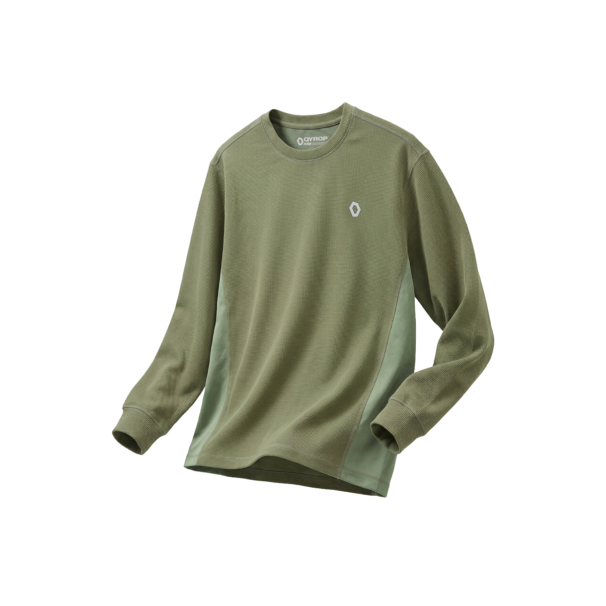 에프씨엠엠 스포츠 사이드 메쉬 포인트 와플 롱슬리브 세이지 그린(FCMM SPORT Side Mesh Point Waffle Long Sleeve Sage Green)