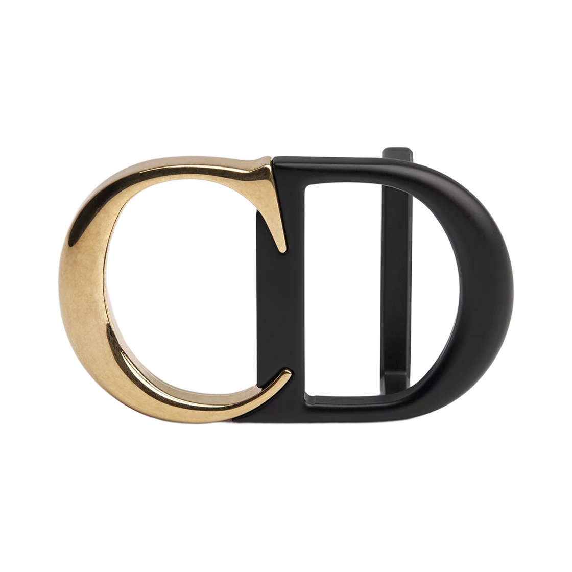 4999OIVAR-H13Q Dior CD Icon Belt Buckle Finish Brass And Lacquer Finish Brass 35 mm Antique Gold Black