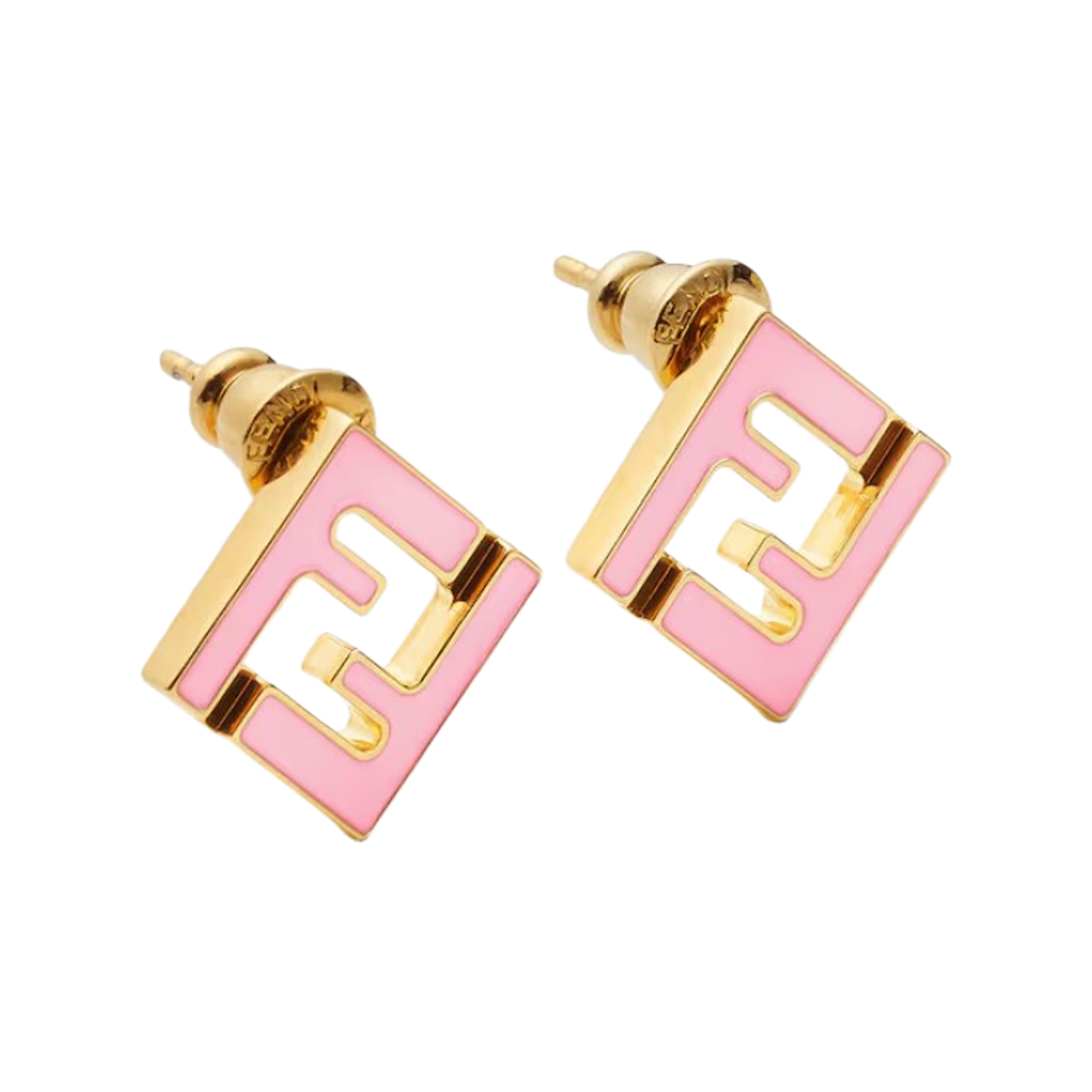 (W) 펜디 포에버 펜디 이어링 핑크 골드((W) Fendi Forever Fendi Earrings Pink Gold) - 1