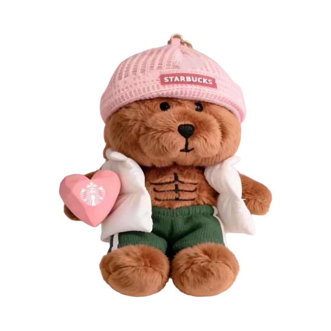 - Starbucks China 2026 Valentine Limited MD Gym Bearista Keyring Brown