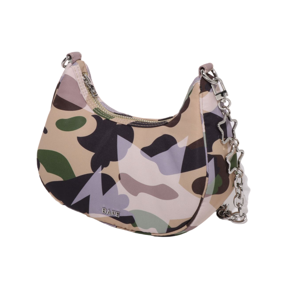 베이프 스타 오버 프린트 퍼스트 카모 퀼팅 문 쉐입 백 옐로우(BAPE Sta Over Print 1st Camo Quilting Moon Shape Bag Yellow) - 3