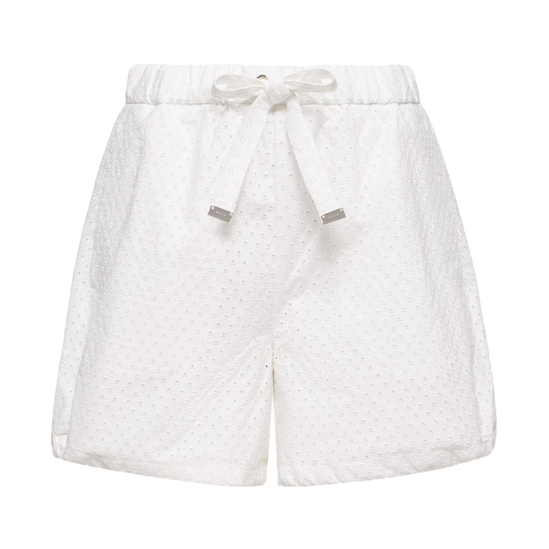 L1-093-2B00010-597LQ-001 (W) Moncler San Gallo And Cotton Poplin Shorts White - 26SS