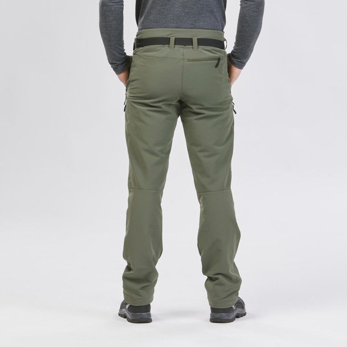데카트론 남성 등산 방한발수 바지 SH500 브론즈 카키 그린(DECATHLON Men’s Mountain Hiking Warm Water-Repellent Trousers SH500 Bronze Khaki Green) - 4