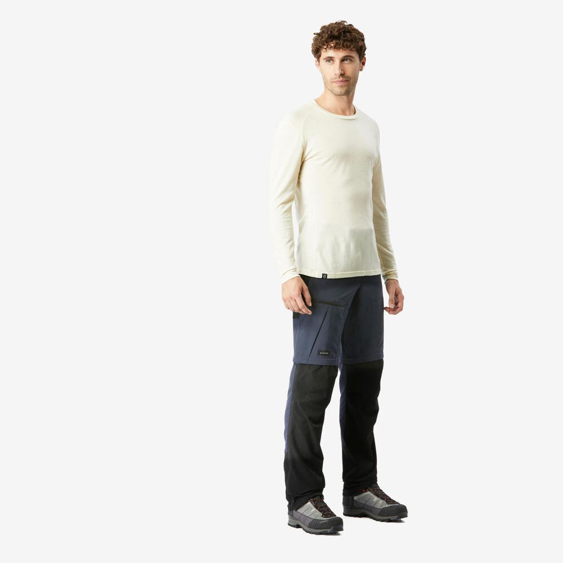 데카트론 남성 백패킹 투인원 집오프 바지 MT500 그라파이트 그레이(DECATHLON Men's Backpacking 2-in-1 Zip-Off Trousers MT500 Graphite Grey) - 2