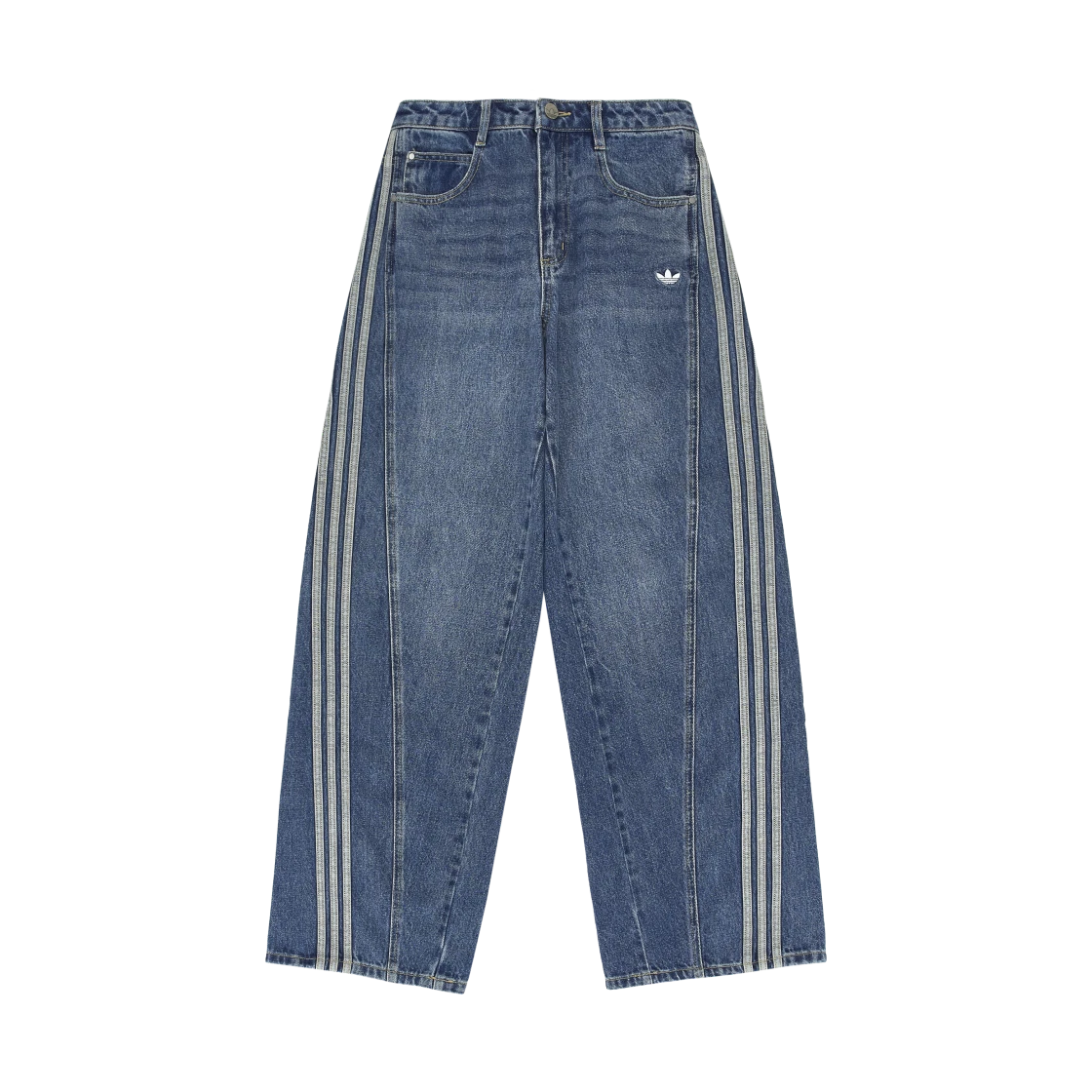 Adidas (W) Adidas Loose Denim Pants Medium Blue Denim - KR Sizing · 27