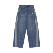 (W) Adidas Loose Denim Pants Medium Blue Denim - KR Sizing