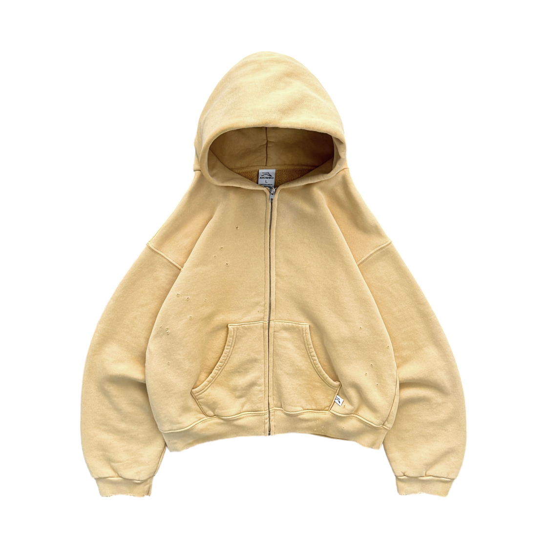 아킴보 클럽 집업 후드 썬 페이디드 옐로우(Akimbo Club Zip-Up Hoodie Sun Faded Yellow) - 1