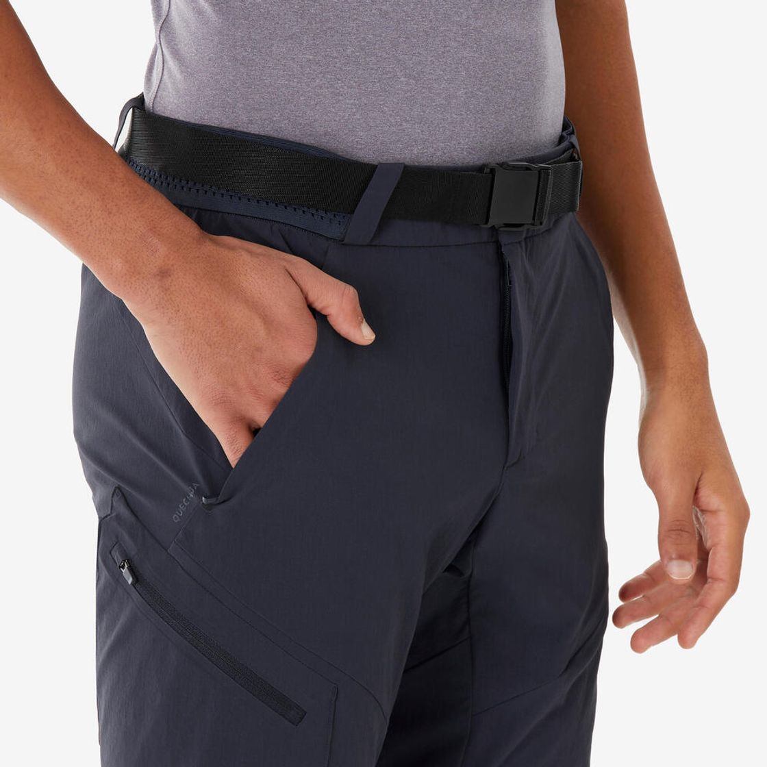 데카트론 남성 등산 바지 스트레치 MH500 아스팔트 블루(DECATHLON Men's Hiking Trousers Stretch MH500 Asphalt Blue) - 3