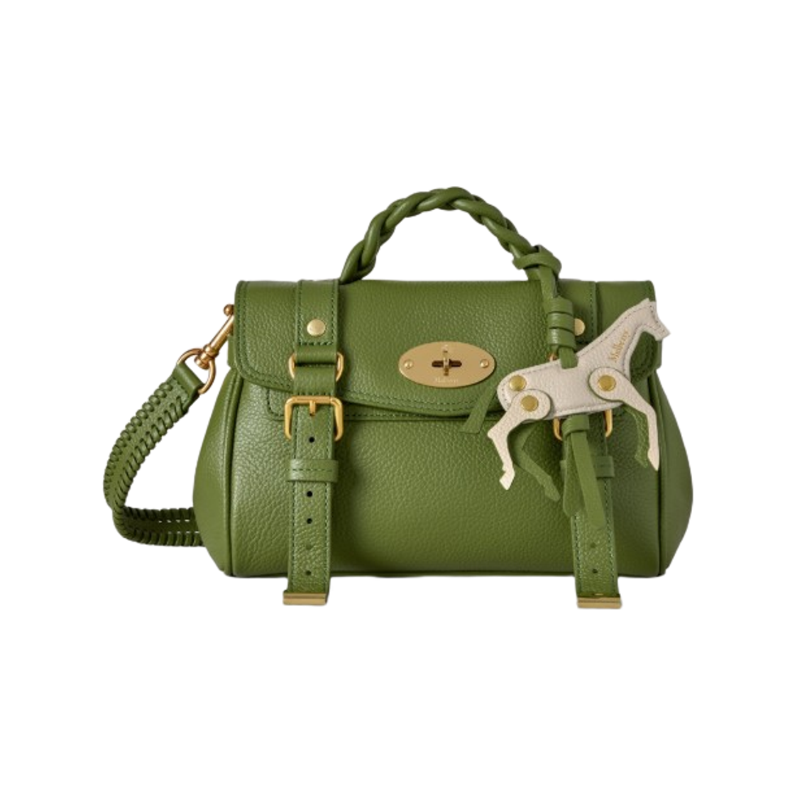 멀버리 스몰 클래식 그레인 미니 알렉사 초크 홀스 펀(Mulberry Small Classic Grain Mini Alexa Chalk Horse Fern)