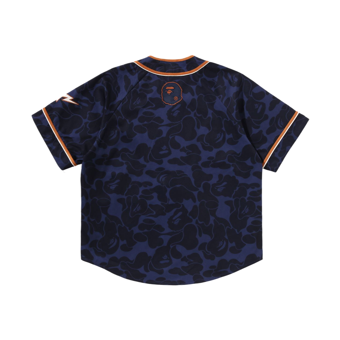 베이프 솔리드 카모 멀티 로고 베이스볼 숏슬리브 셔츠 네이비(BAPE Solid Camo Multi Logo Baseball S/S Shirt Navy) - 2