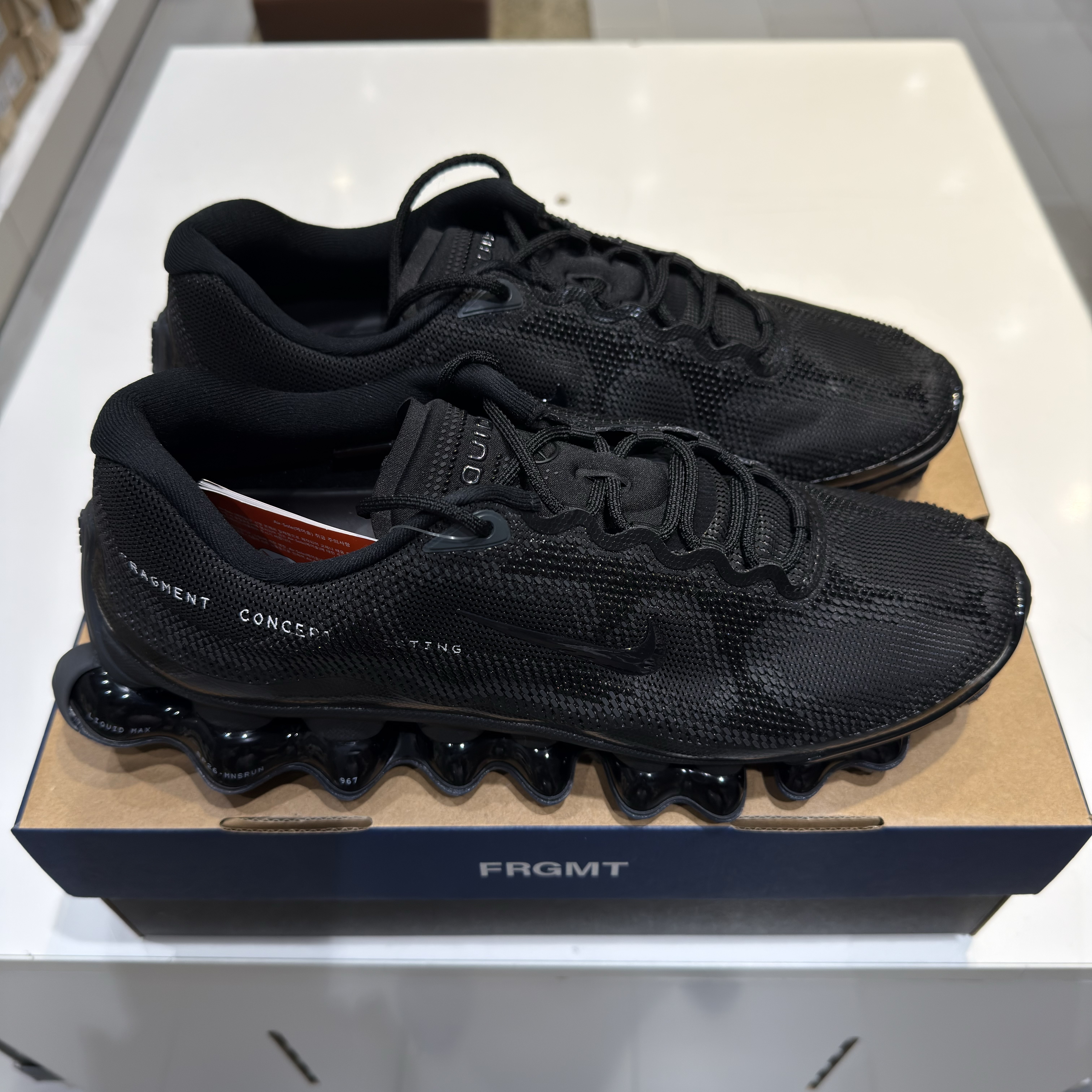 Nike x Fragment Air Liquid Max Black Anthracite 착용 스타일 - 4