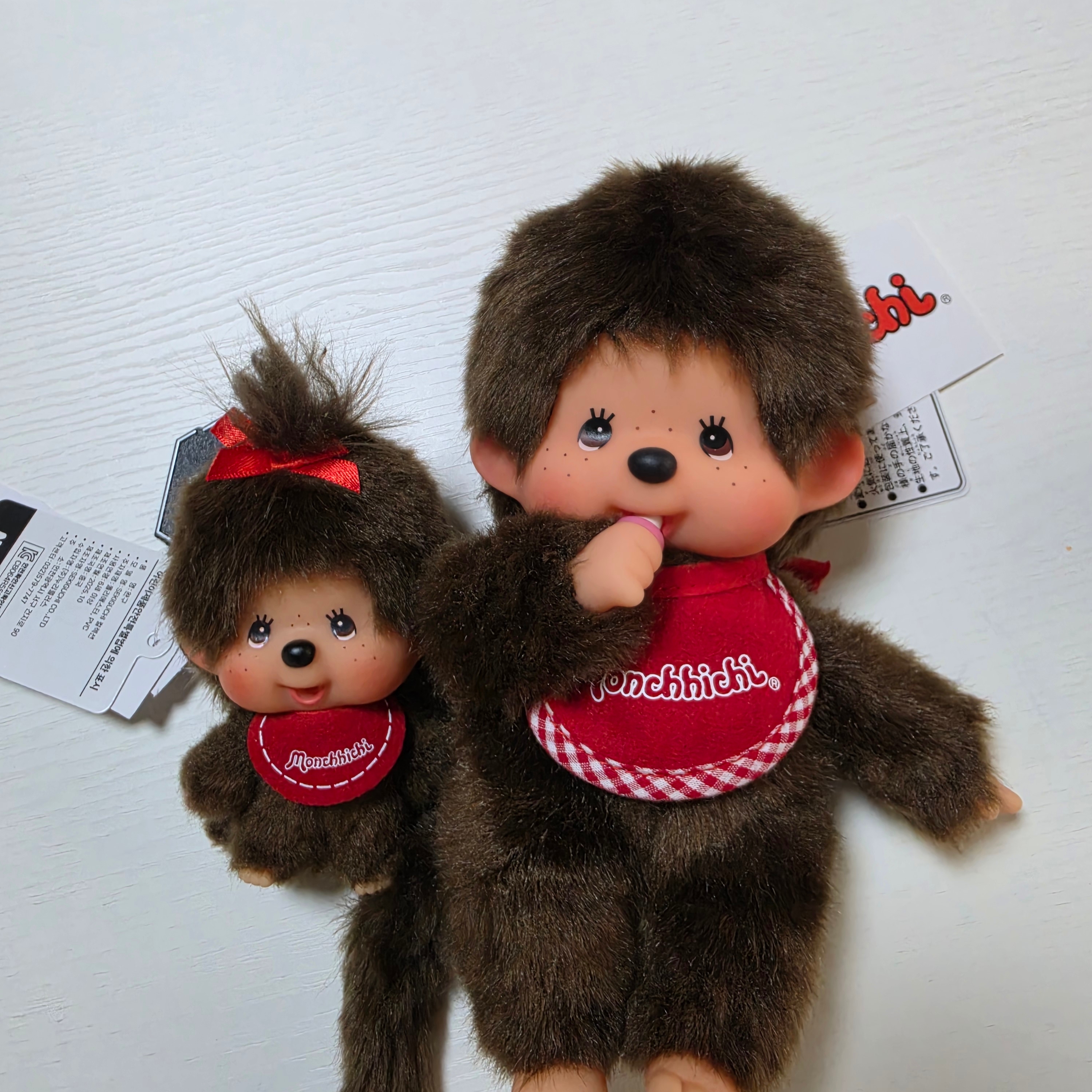 Monchhichi Bighead SS Girl Key Chain Brown 착용 스타일