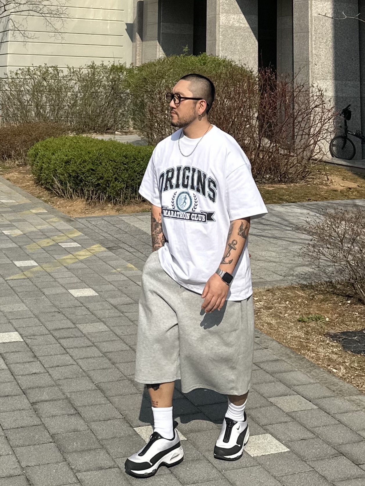 Nike x Comme des Garcons Homme Plus Air Max Sunder SP White Black 착용 스타일 - 1