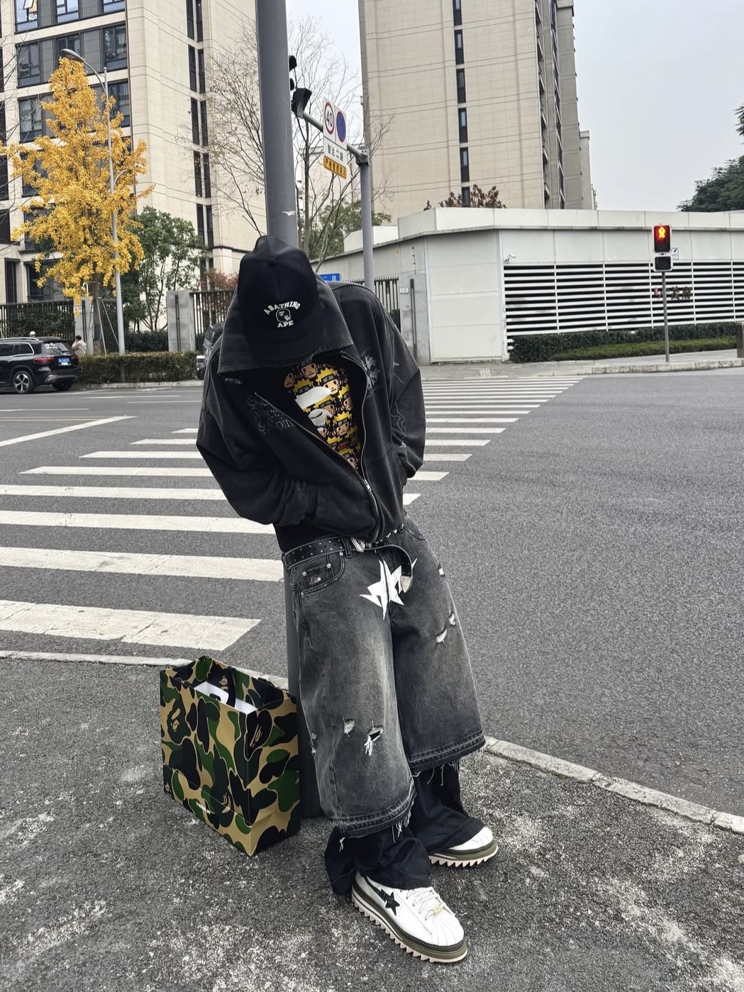 Adidas x BAPE x Edison Chen Clot Superstar Off White Branch 착용 스타일 - 1