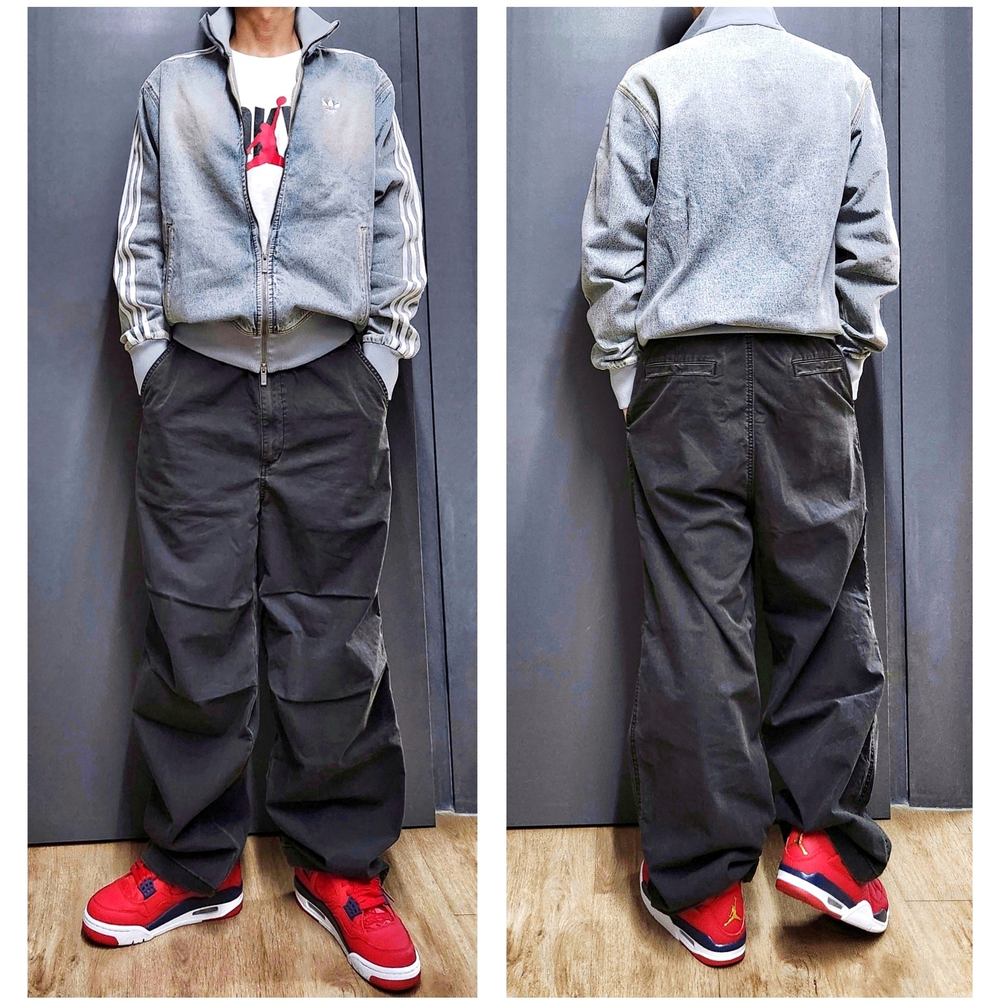 Fred Perry Argyle Track Jacket Oxblood, Jordan 4 Retro Fiba 2019 착용 스타일 - 2