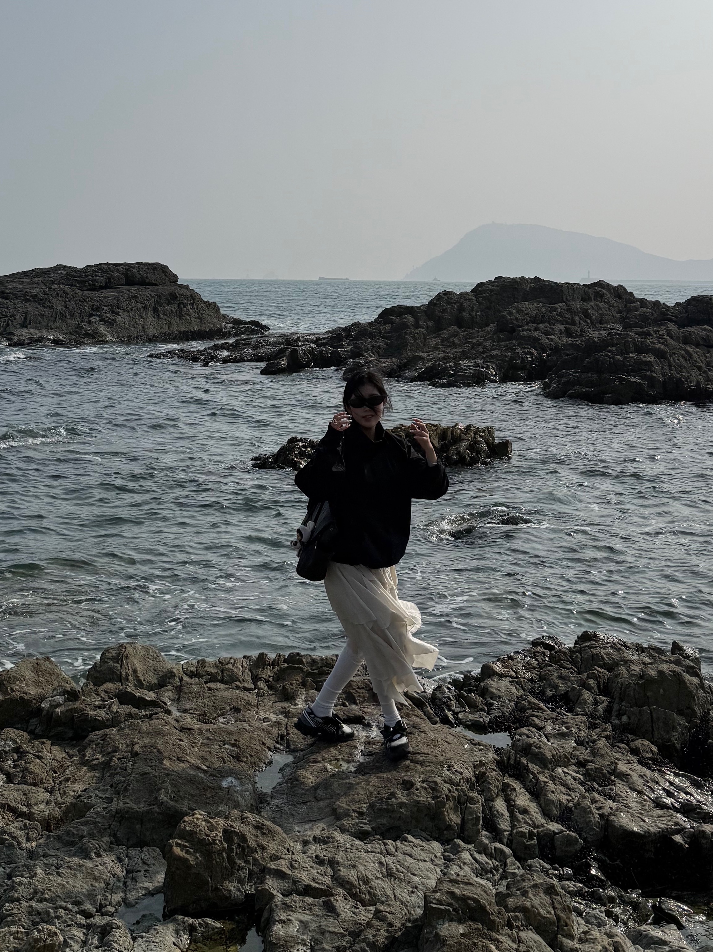 Asics x Shushu Tong Gel-Kinetic Fluent Cloud Grey White 착용 스타일 - 1