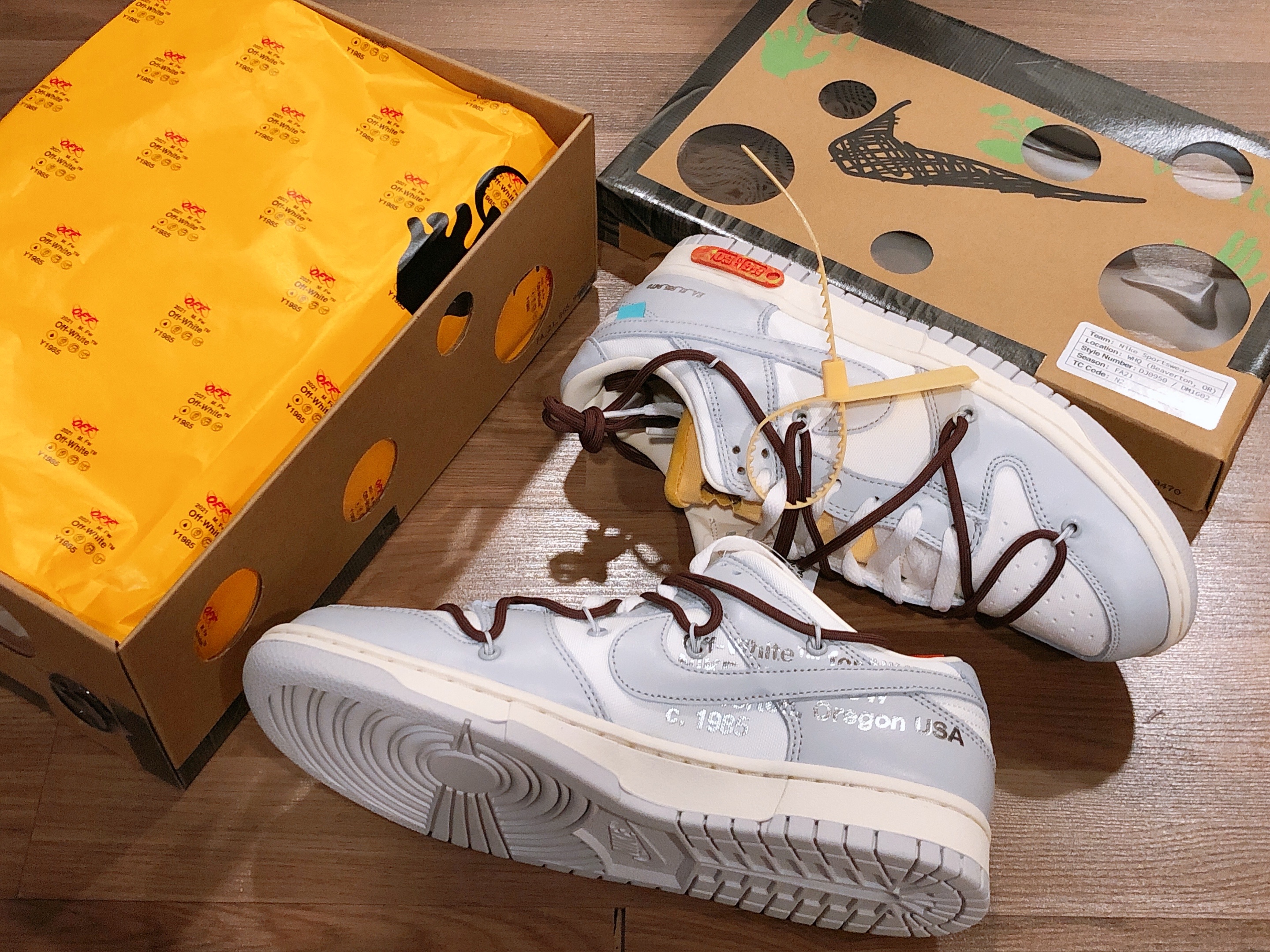 Nike x Off-White Dunk Low The 50 - Lot 46 착용 스타일