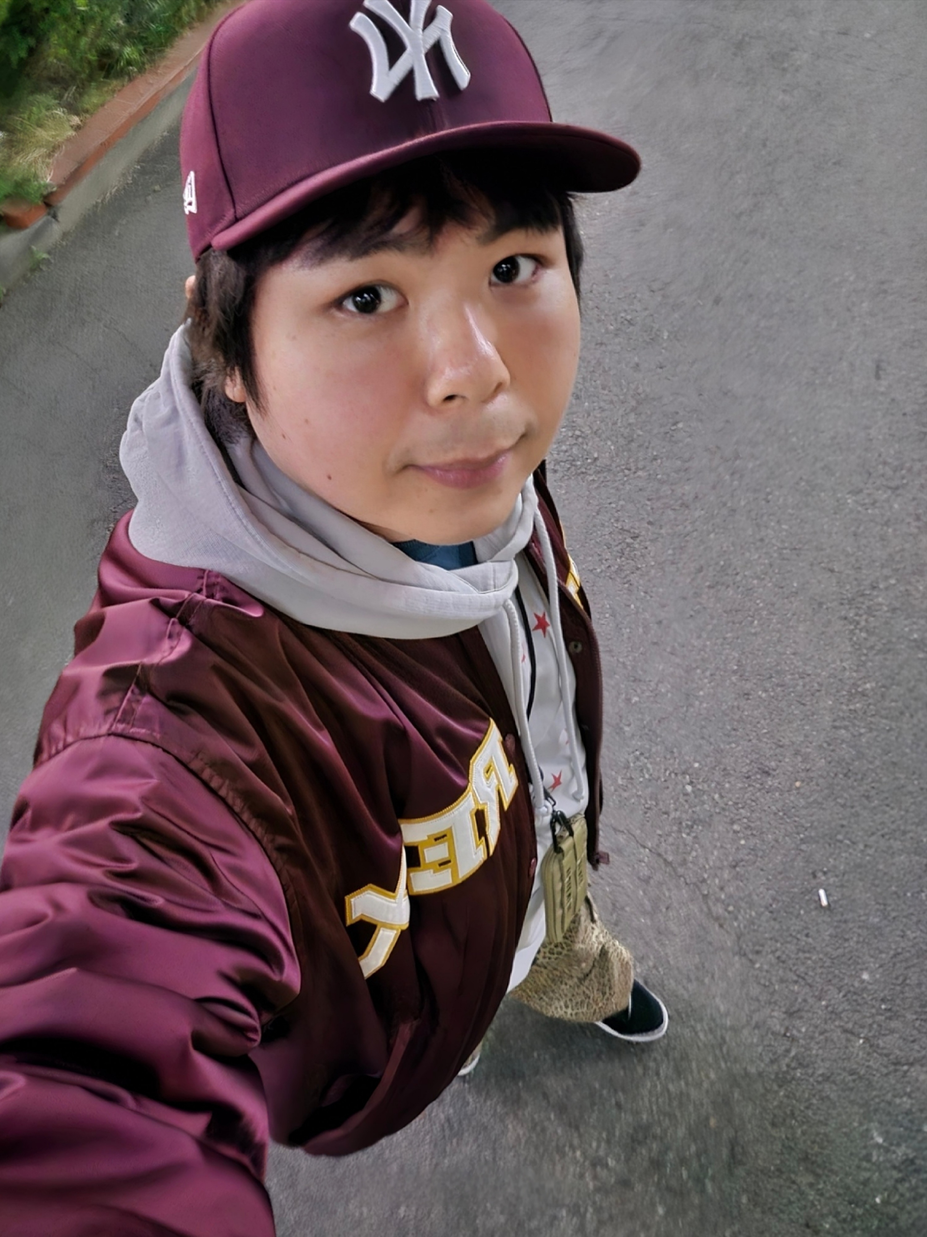 New Era MLB New York Yankees Basic Fitted Cap Maroon, Human Made Military Card Case Beige 착용 스타일 - 3