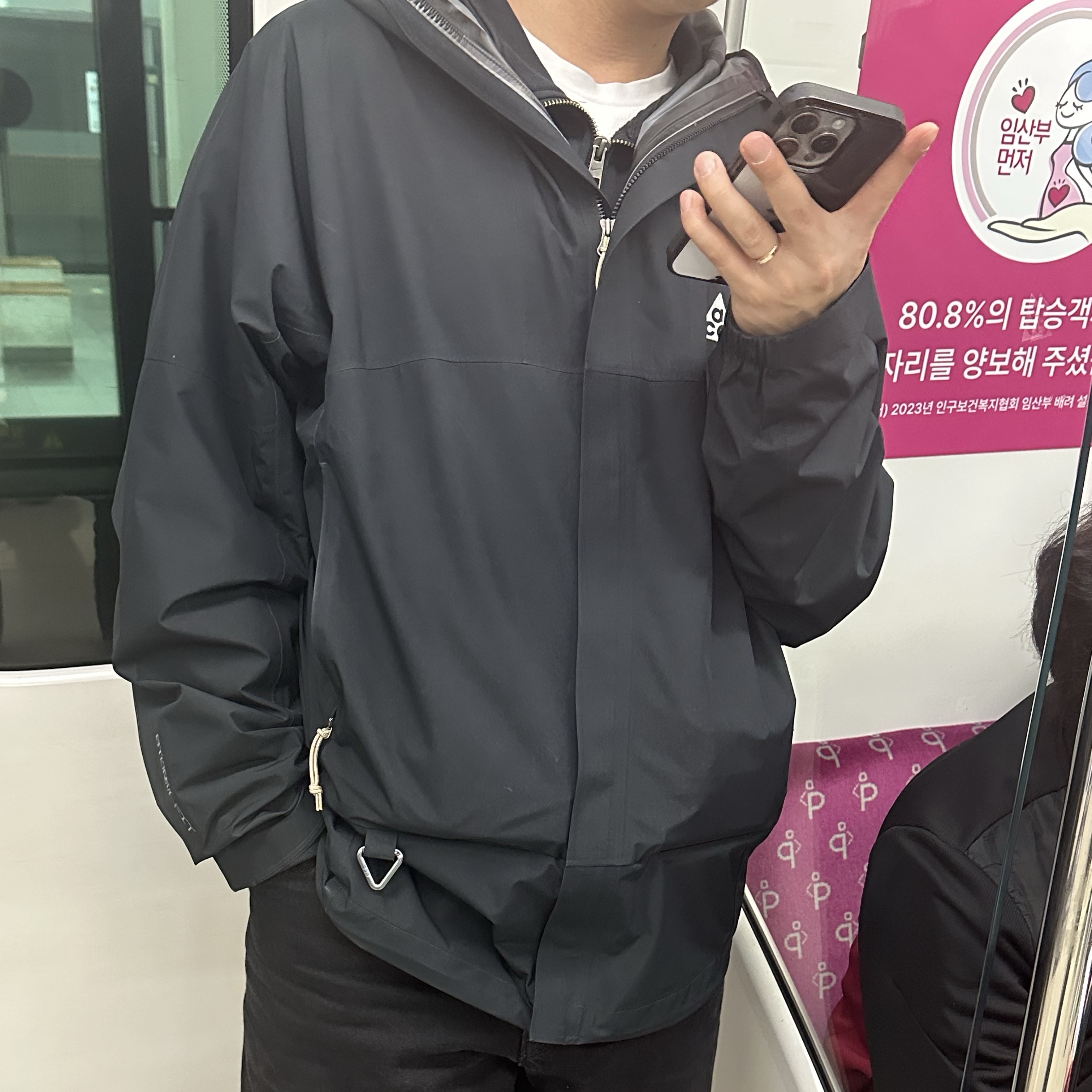 Nike ACG Storm-Fit ADV Cascade Rains Full Zip Jacket Black - Asia 착용 스타일