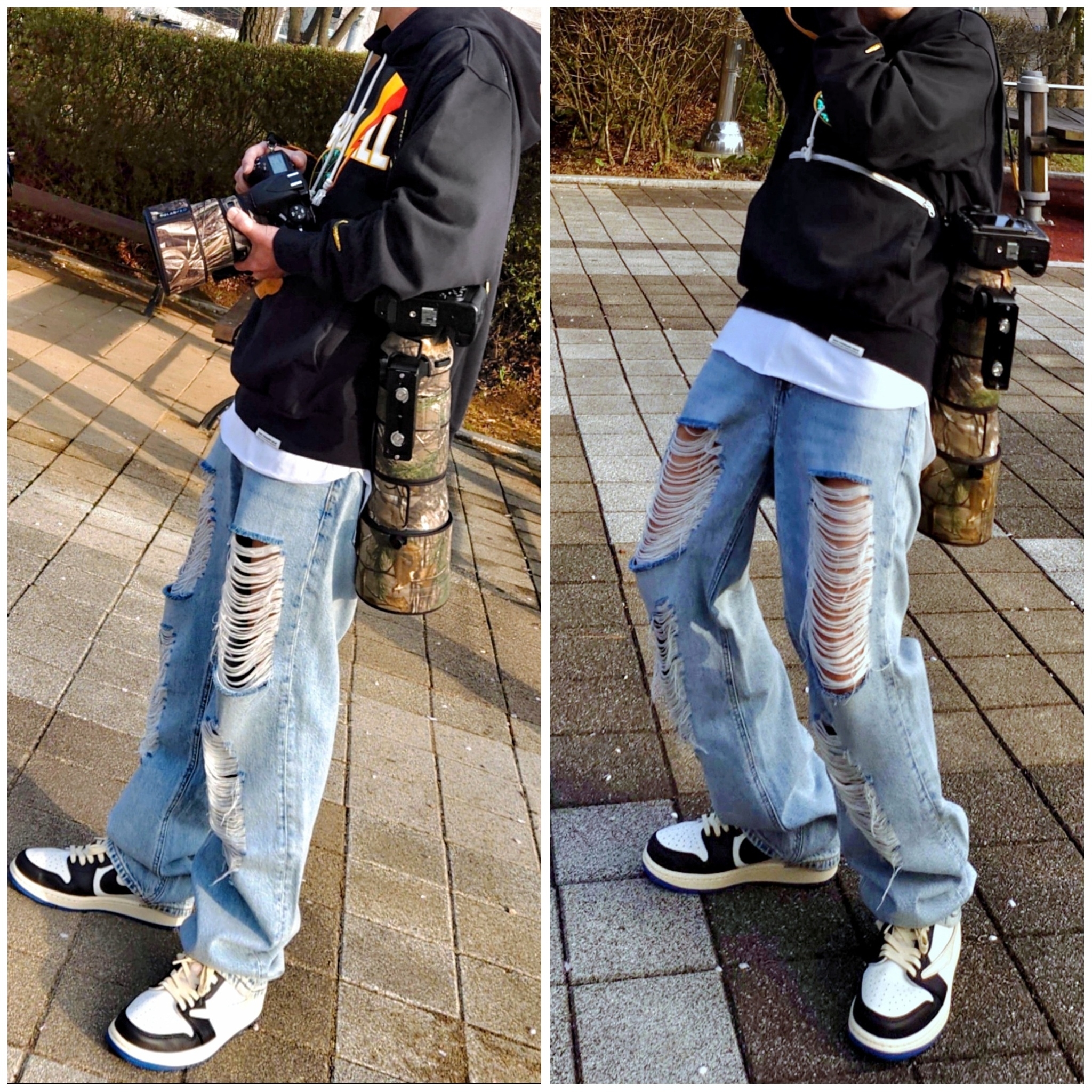 Jordan 1 x Travis Scott x Fragment Retro Low OG SP Military Blue, Nike Dri-Fit Rayguns Pullover Hoodie - Asia 착용 스타일 - 3
