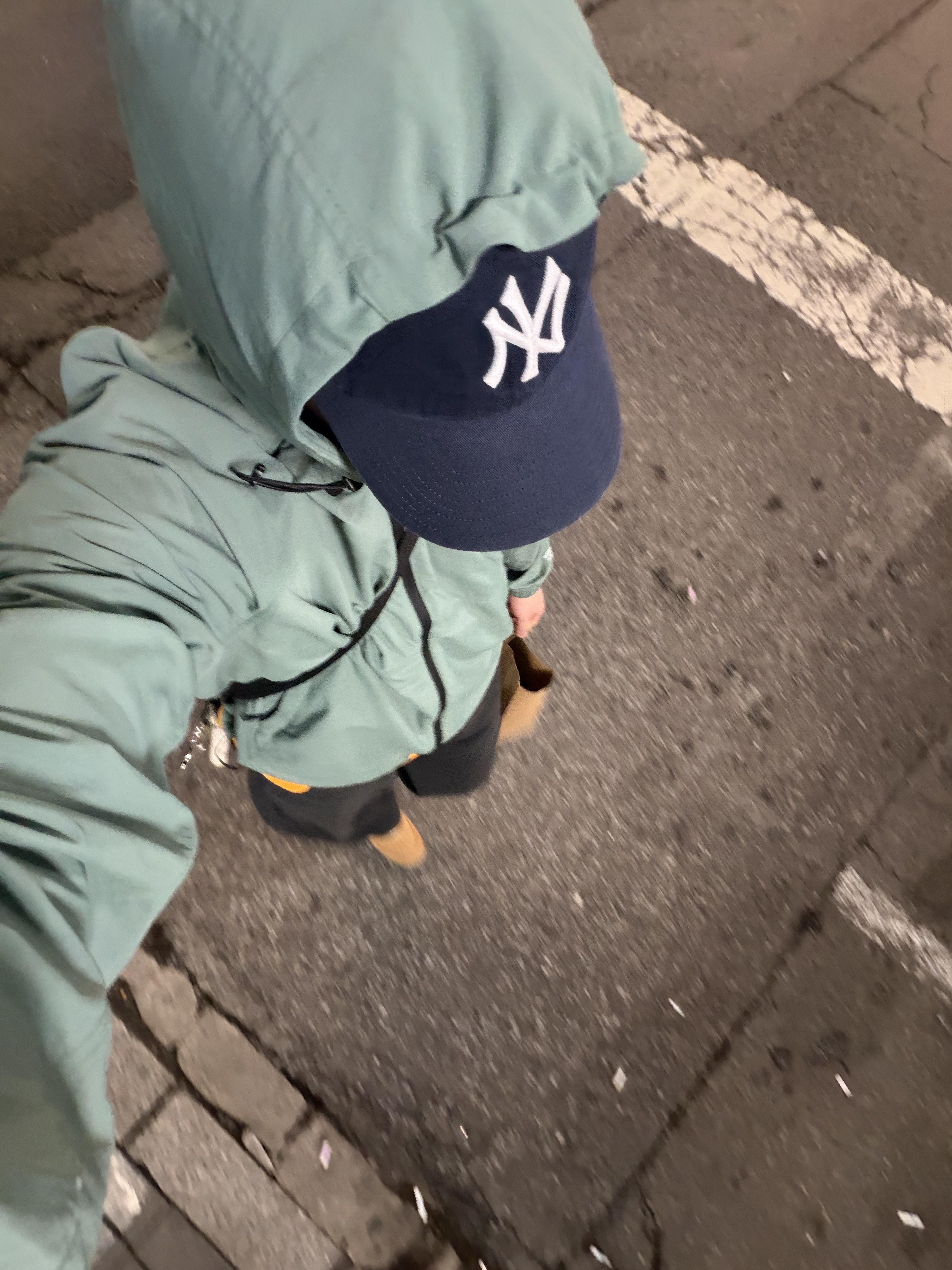 47 Brand New York Yankees Clean Up Navy, (W) Nike Air Force 1 '07 WB Flax Wheat 착용 스타일 - 5