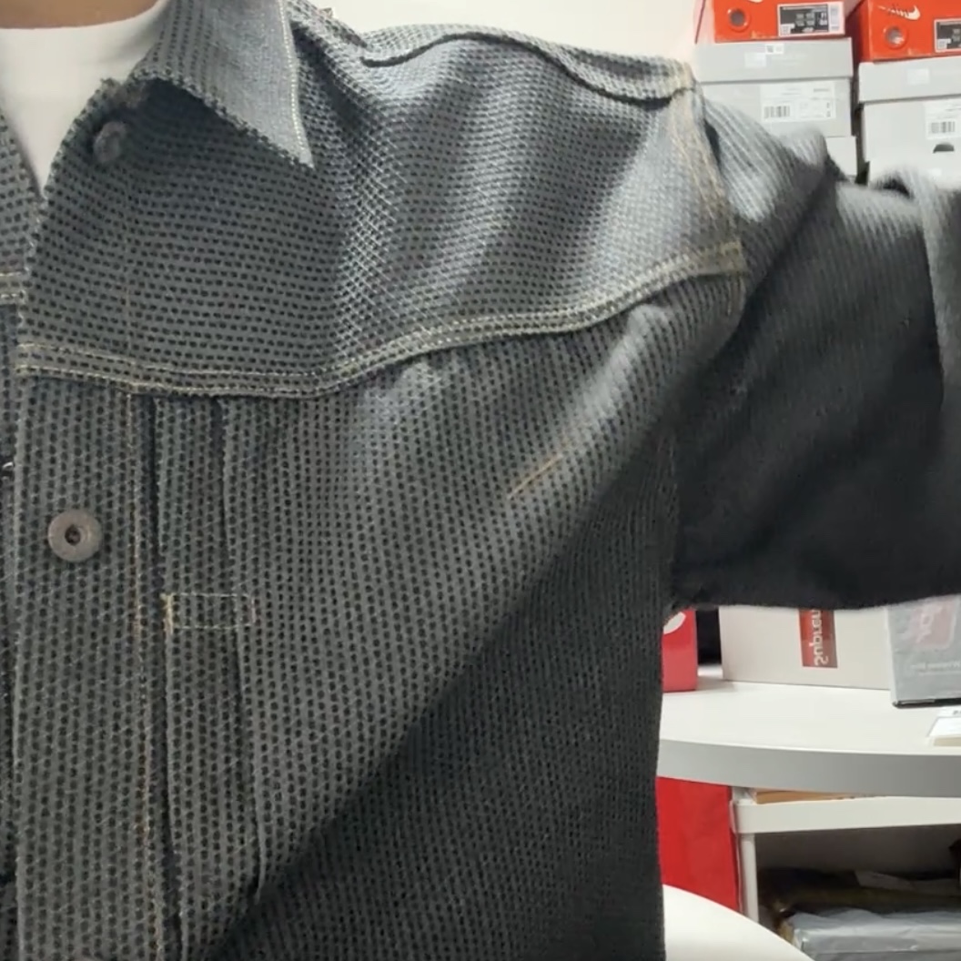 Kapital Century Denim 1st Jacket N7S Charcoal Indigo 착용 스타일