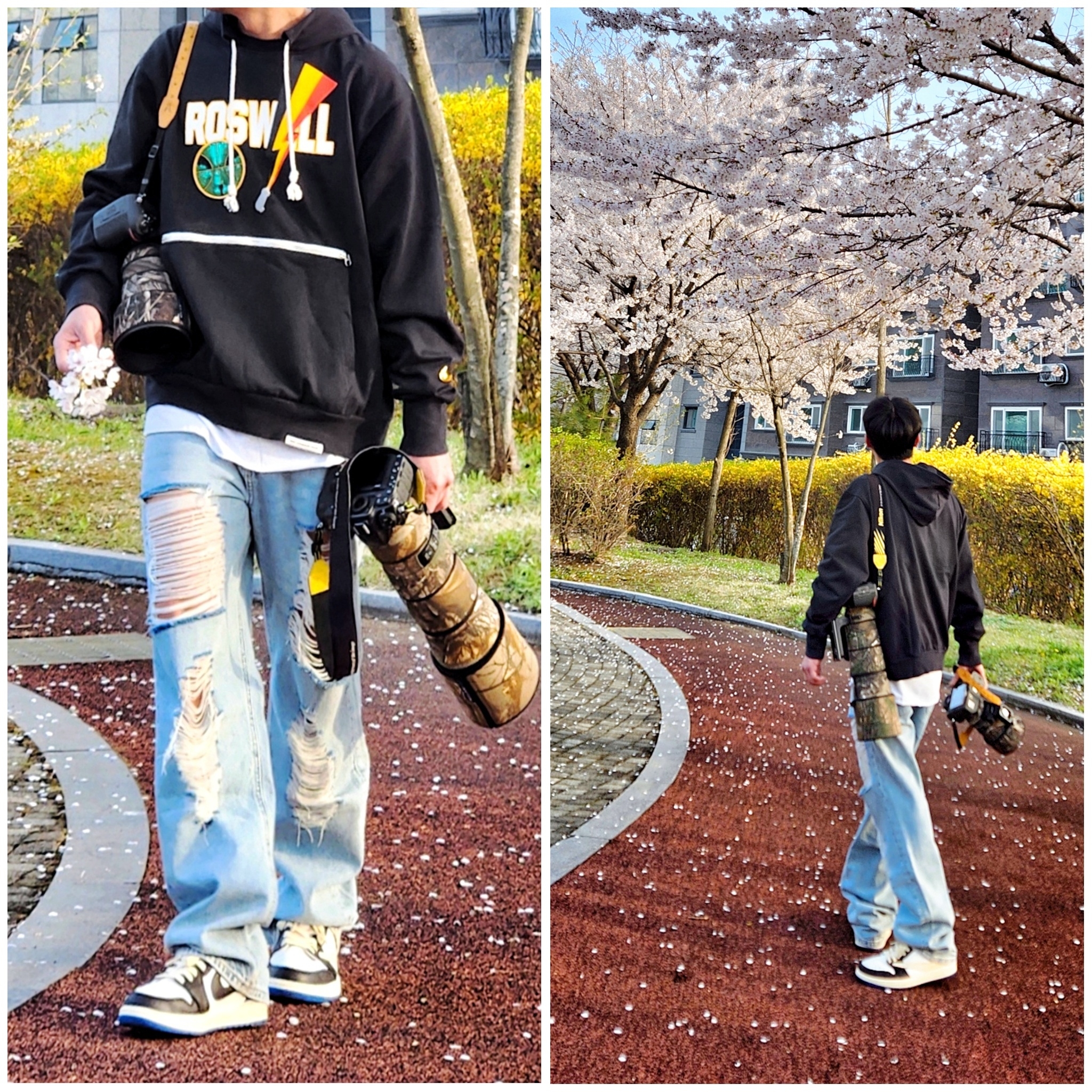 Jordan 1 x Travis Scott x Fragment Retro Low OG SP Military Blue, Nike Dri-Fit Rayguns Pullover Hoodie - Asia 착용 스타일 - 1