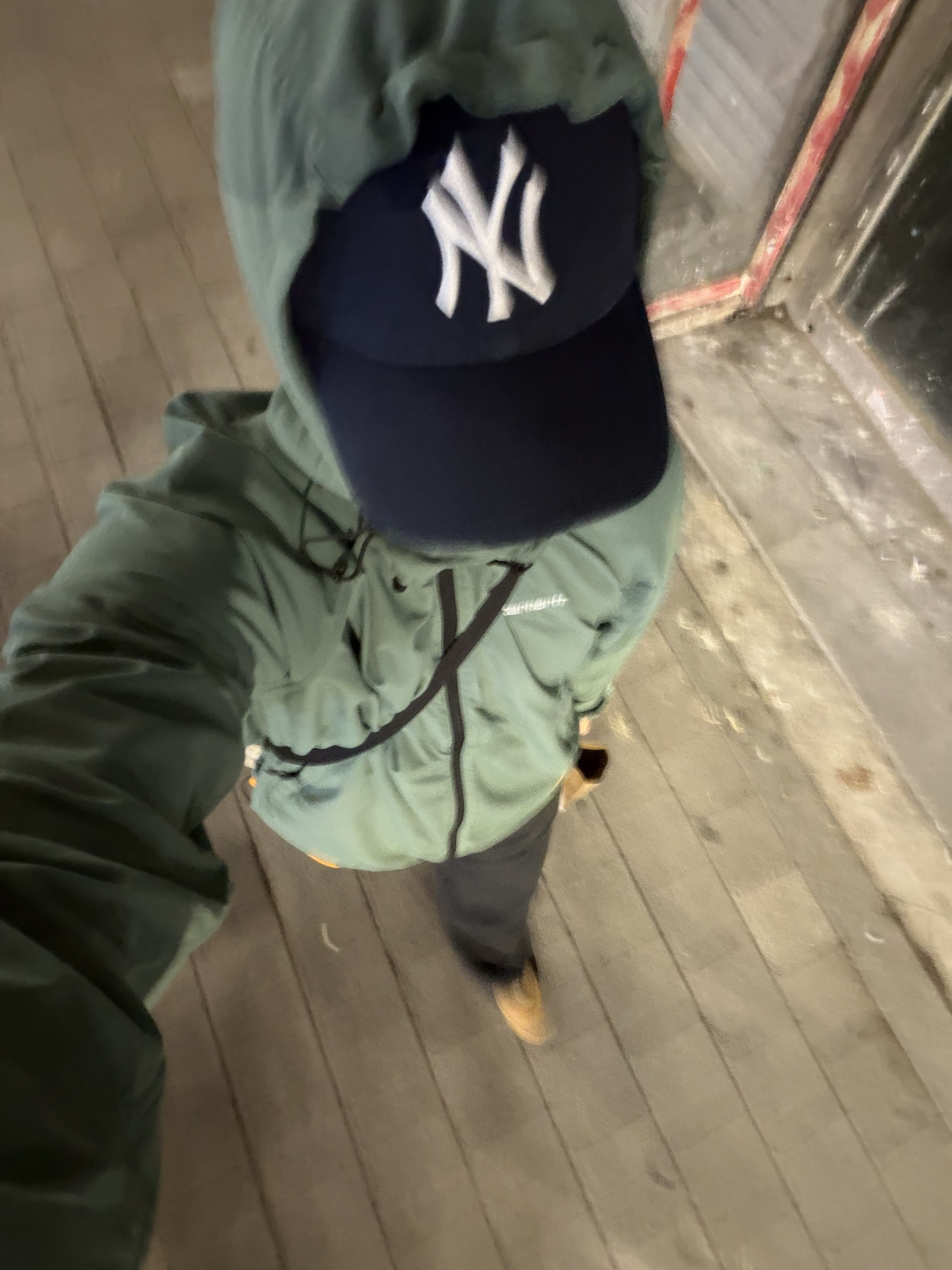47 Brand New York Yankees Clean Up Navy, (W) Nike Air Force 1 '07 WB Flax Wheat 착용 스타일 - 3