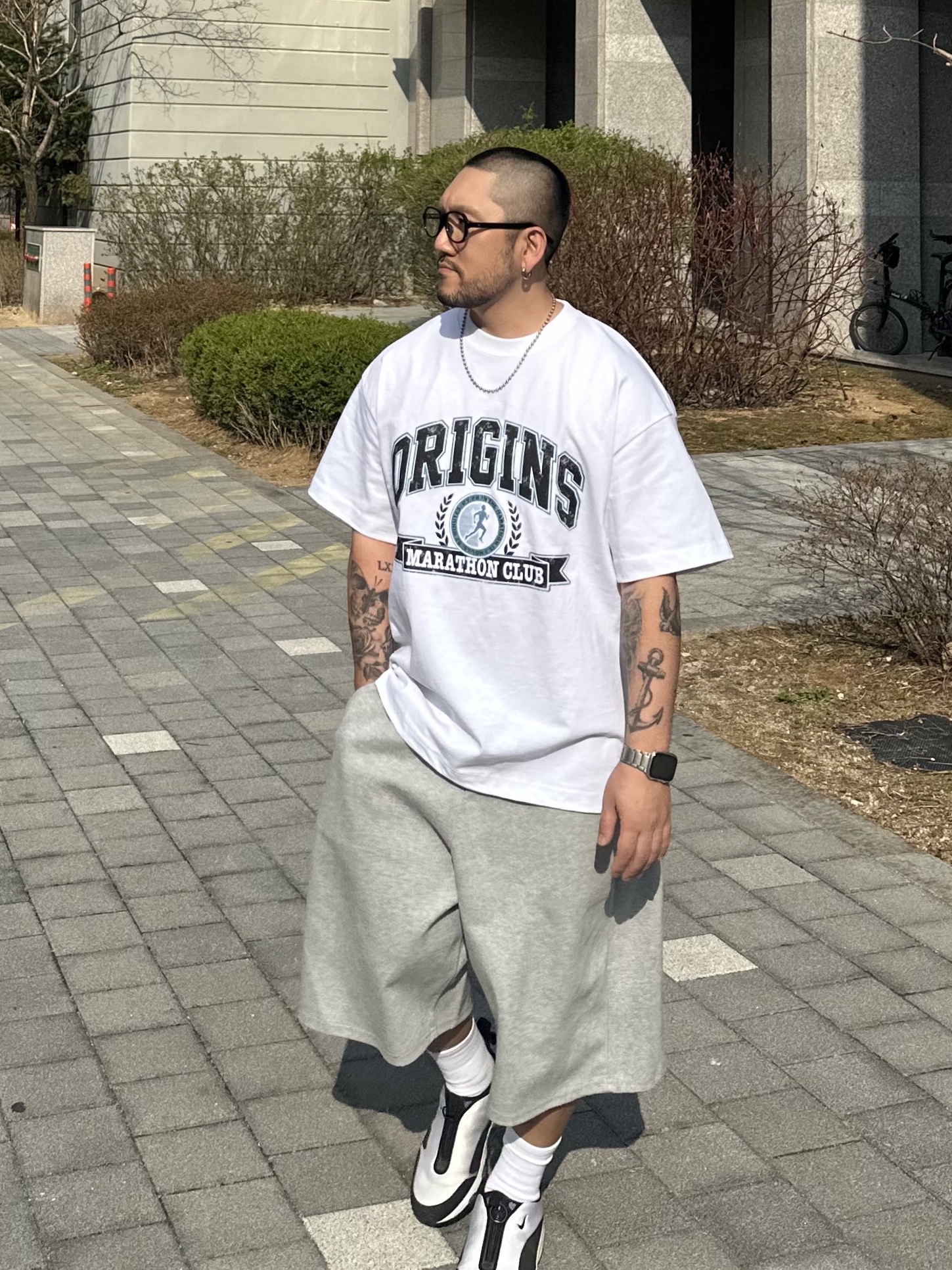 Nike x Comme des Garcons Homme Plus Air Max Sunder SP White Black 착용 스타일 - 2