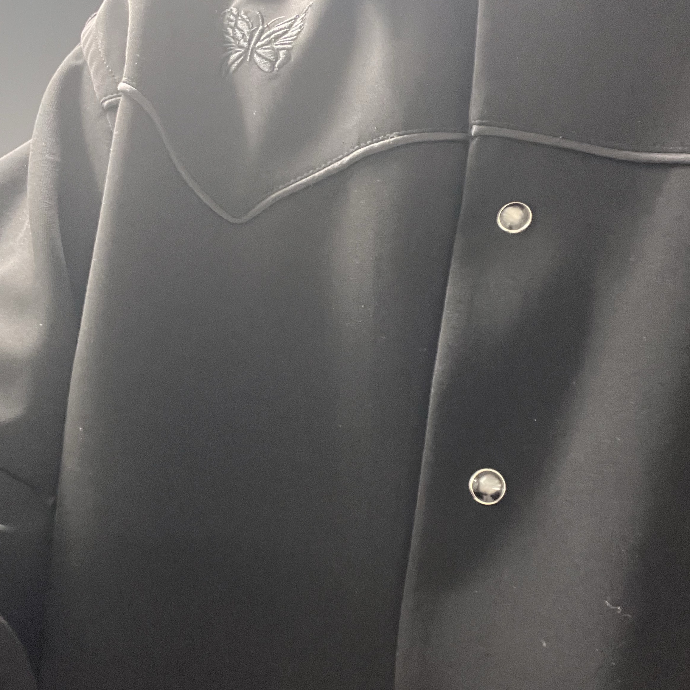 Needles Cowboy Butterfly Jacket Black, Dr. Martens 1461 Nappa Black 착용 스타일 - 3