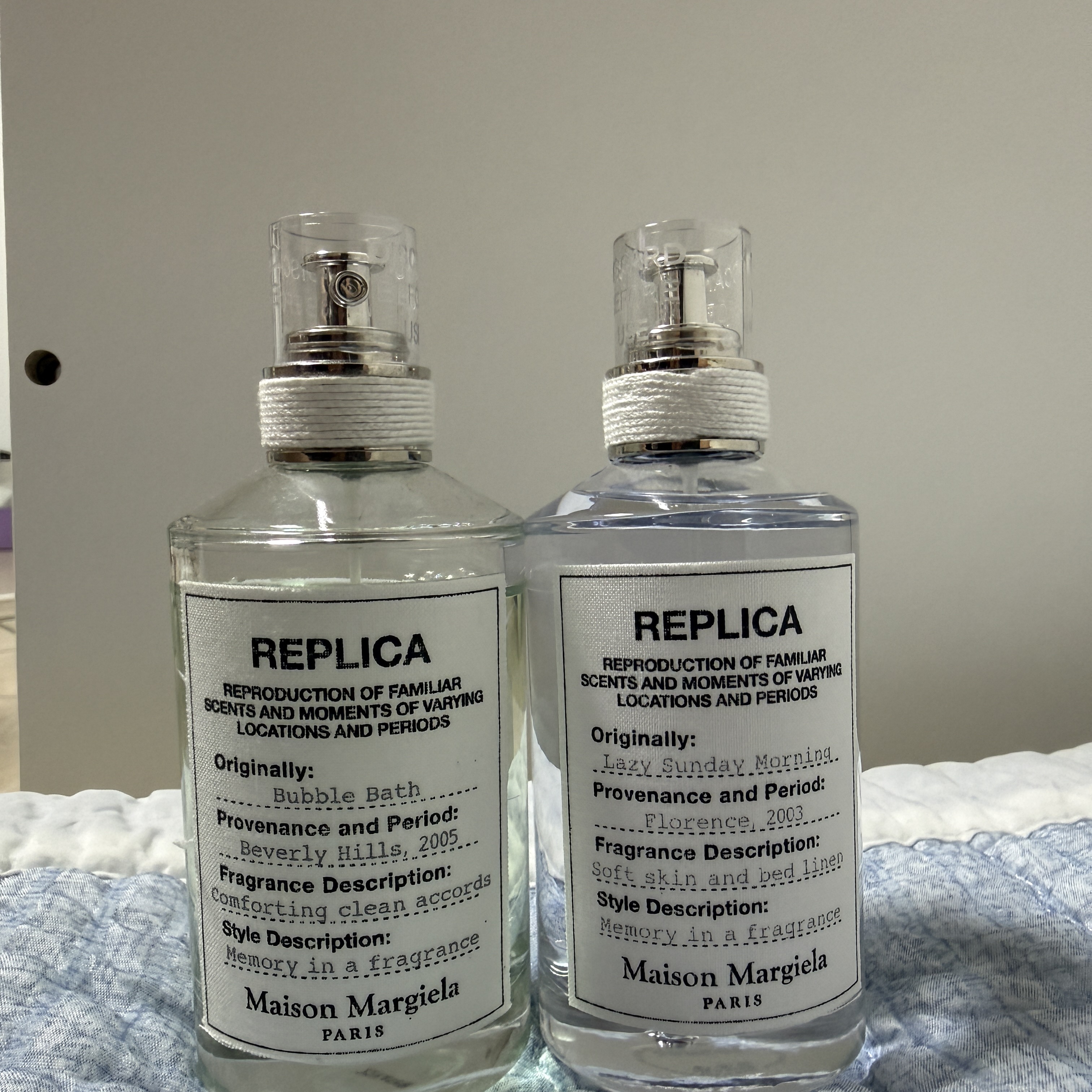 Maison Margiela Replica Lazy Sunday Morning Eau De Toilette 100ml, Maison Margiela Replica Bubble Bath Eau De Toilette 100ml 착용 스타일