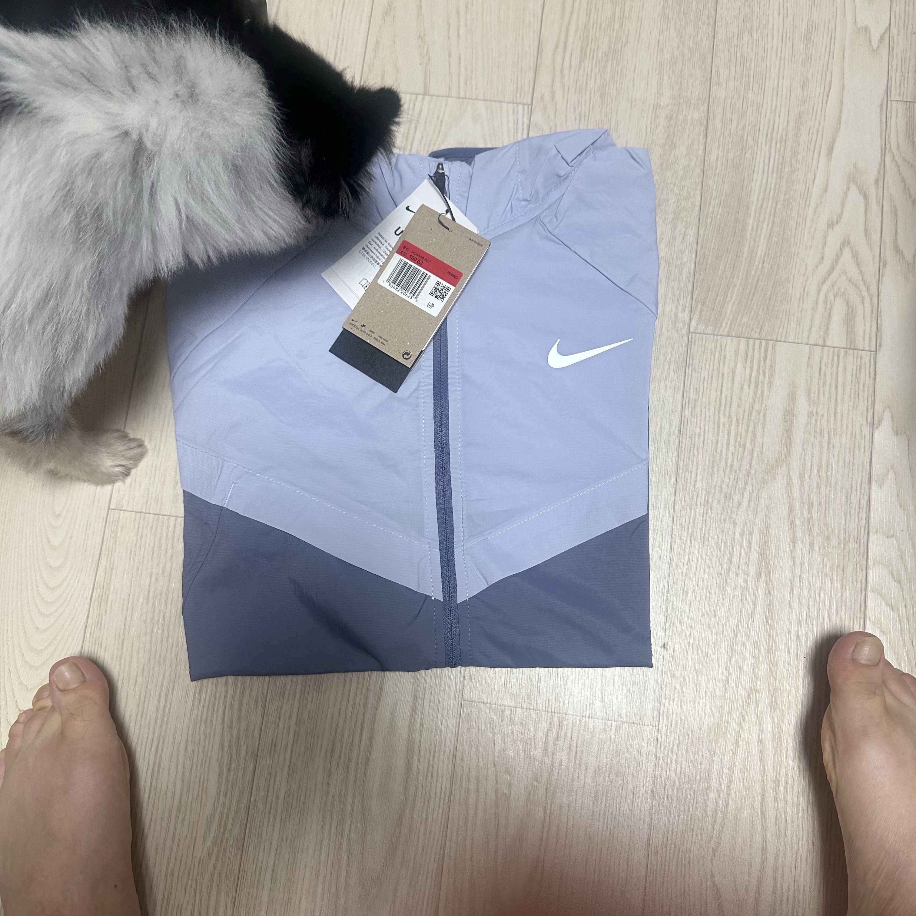 Nike Stride Repel UV Running Jacket Ghost World Indigo - Asia, Asics Superblast 3 Seashell Sun Coral 착용 스타일 - 3
