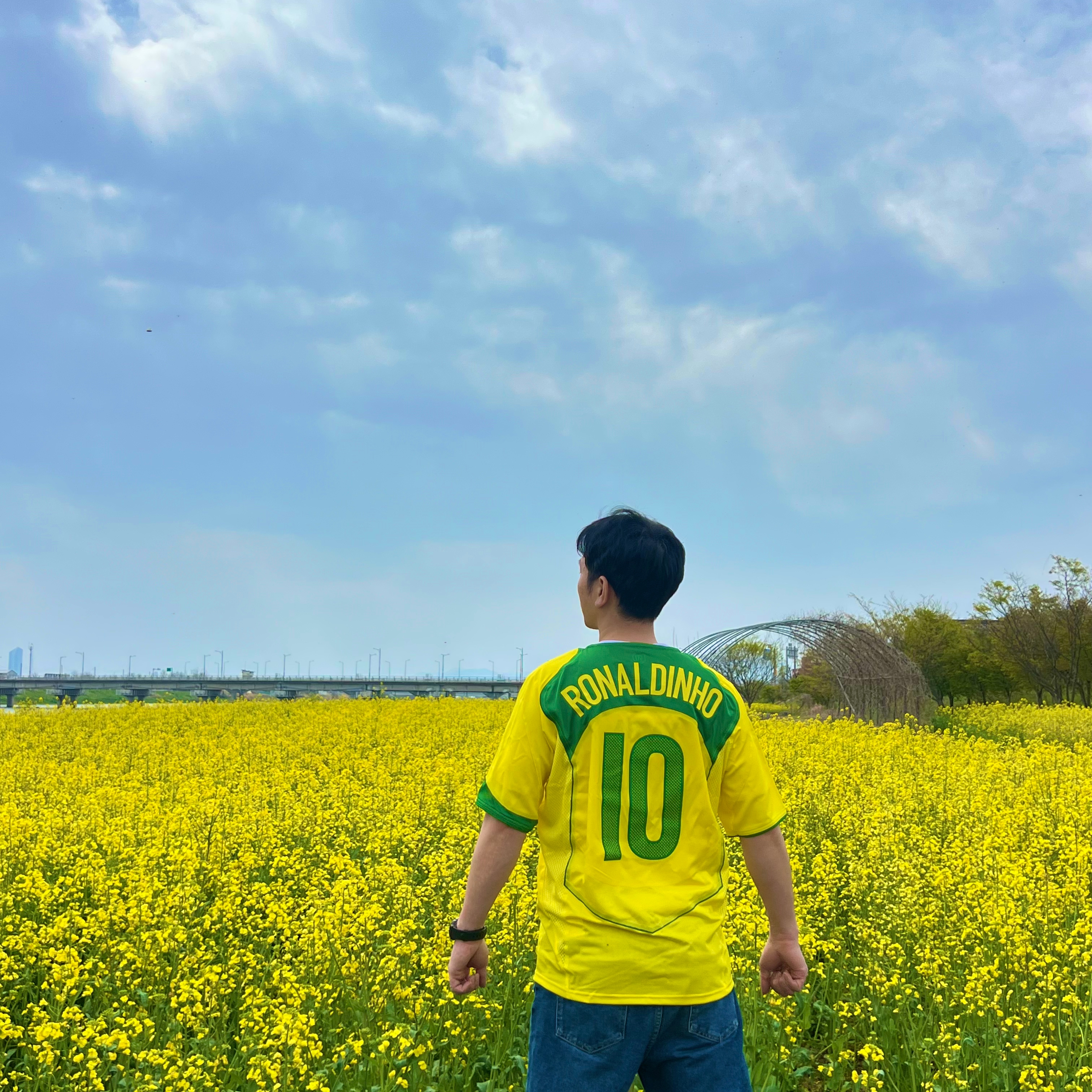 Nike Ronaldinho Brazil 2004 Total 90 Reissue Soccer Replica Jersey (Marking Ver.) 착용 스타일