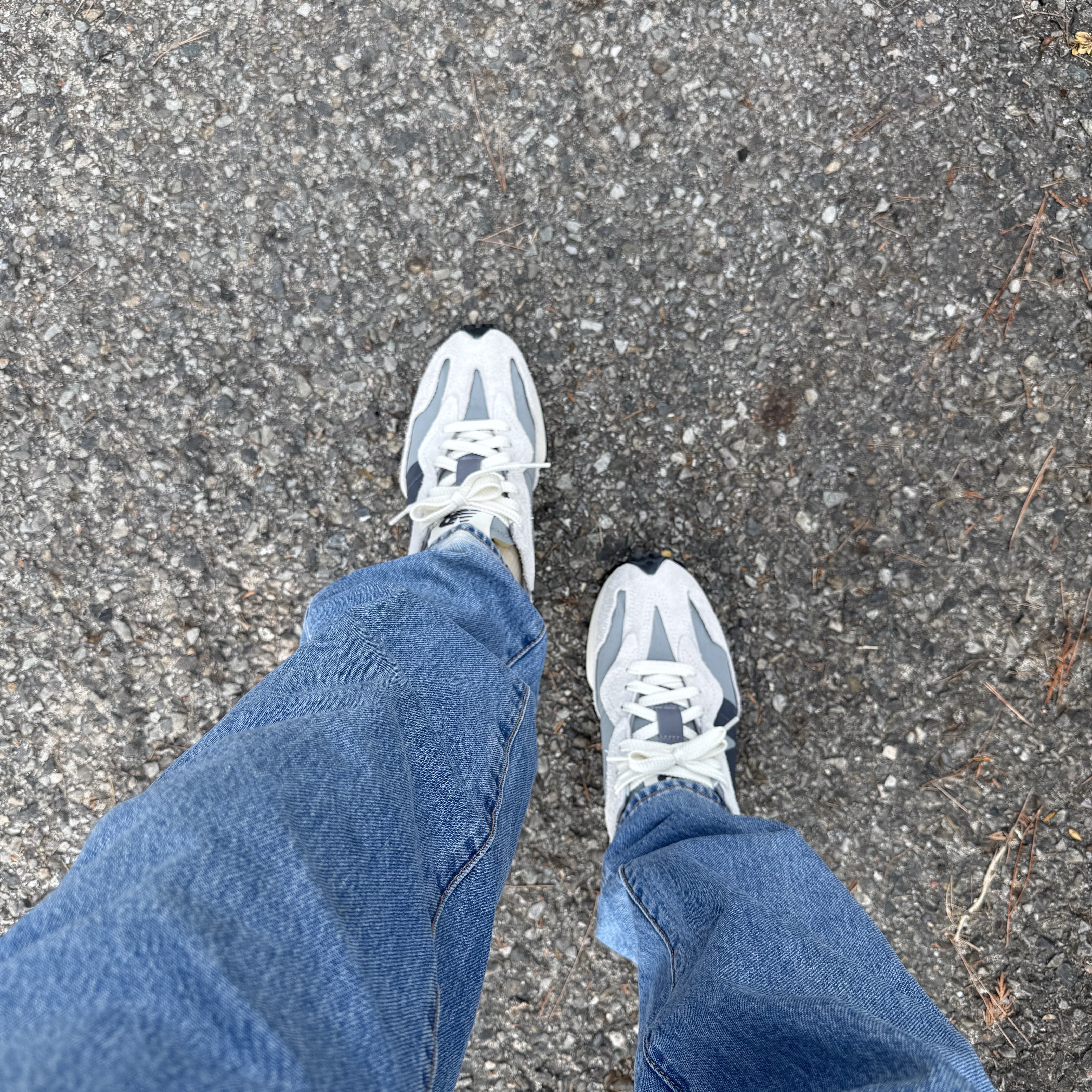New Balance 327 Silver Grey 착용 스타일