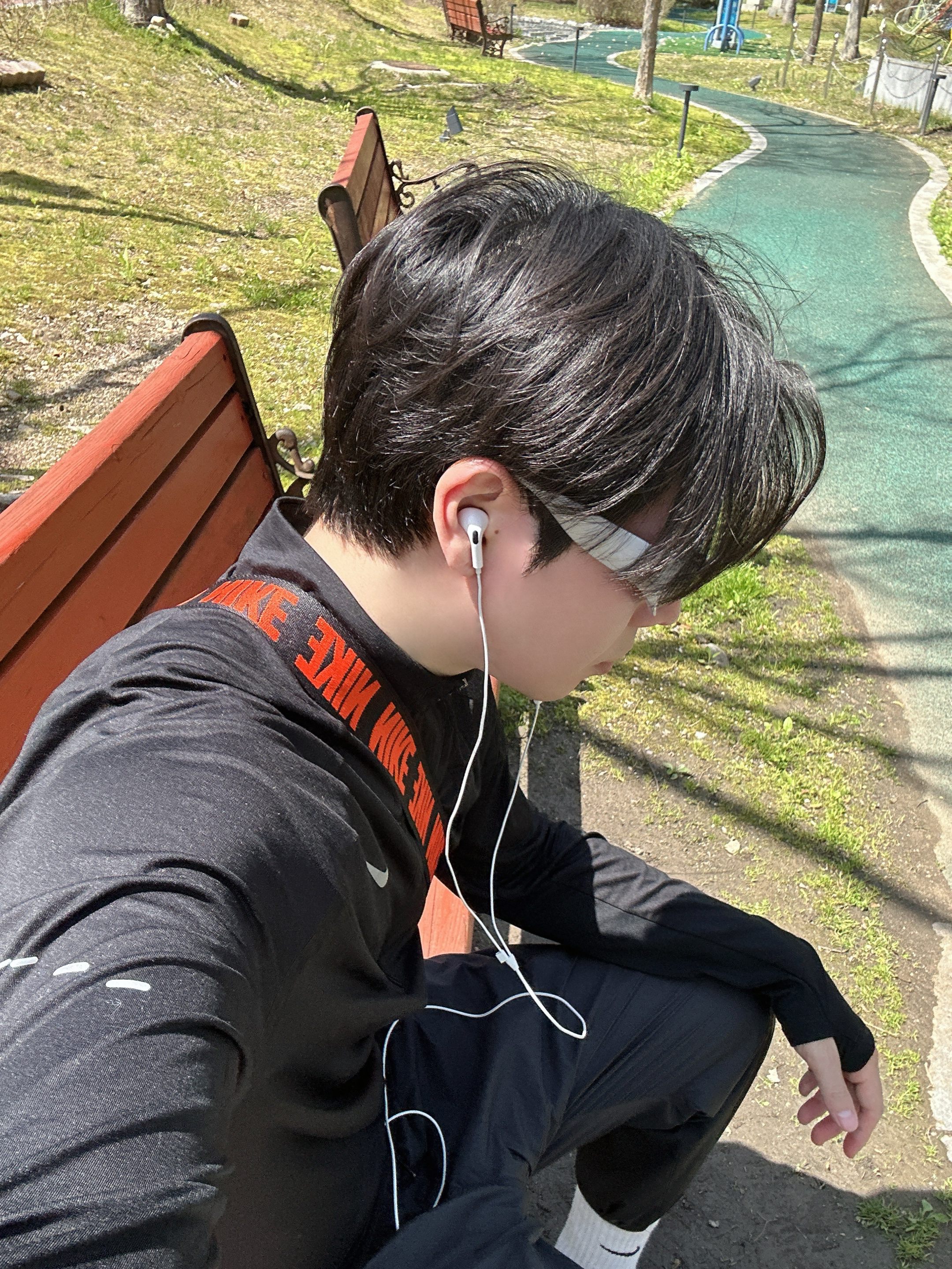 Nike Stride Dri-Fit 1/4 Zip Running Top Black- Asia 착용 스타일 - 2
