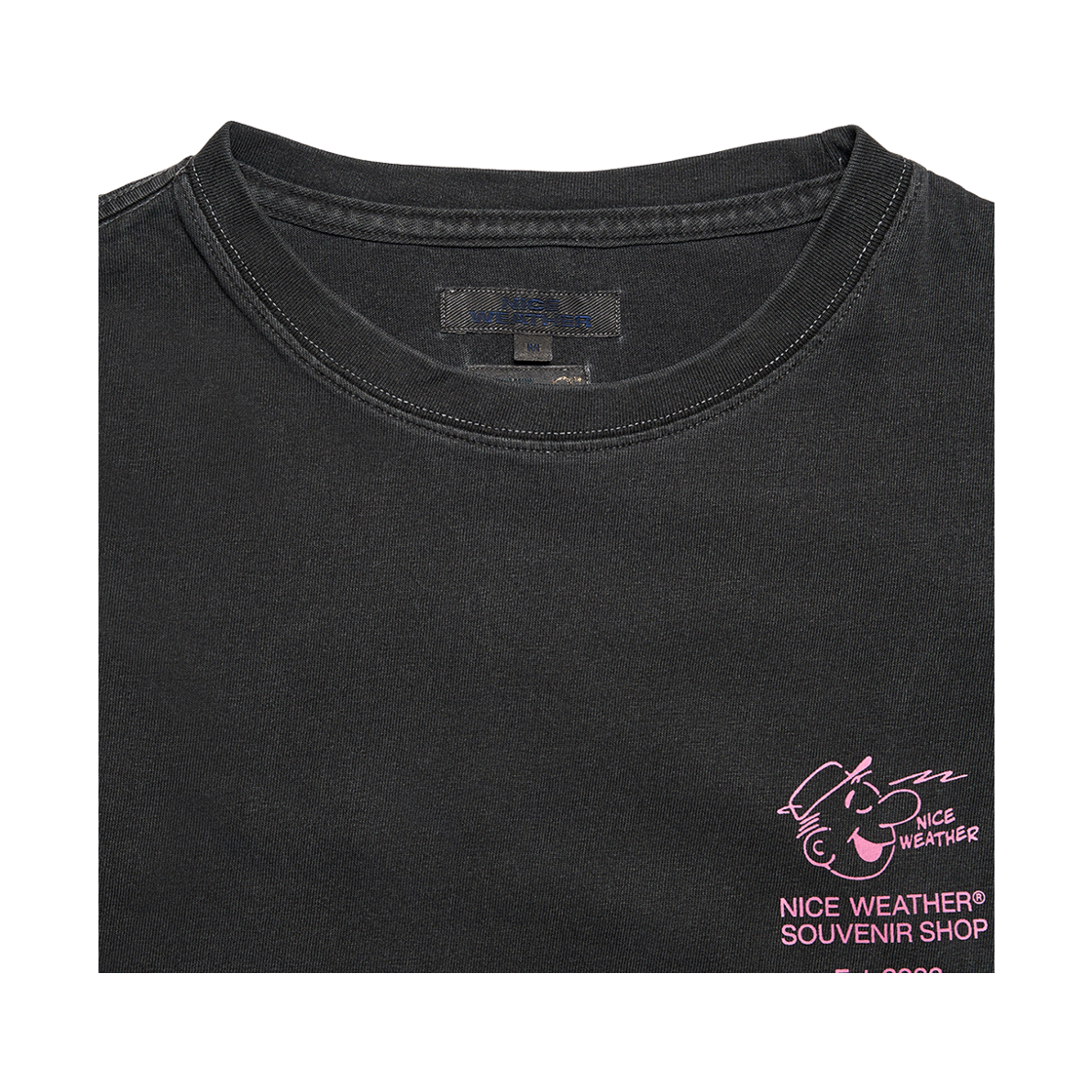 나이스웨더 어패럴 수베니어 가이 롱슬리브 티셔츠 차콜(Nice Weather Apparel Souvenir Guy L/S T-Shirts Charcoal) - 2