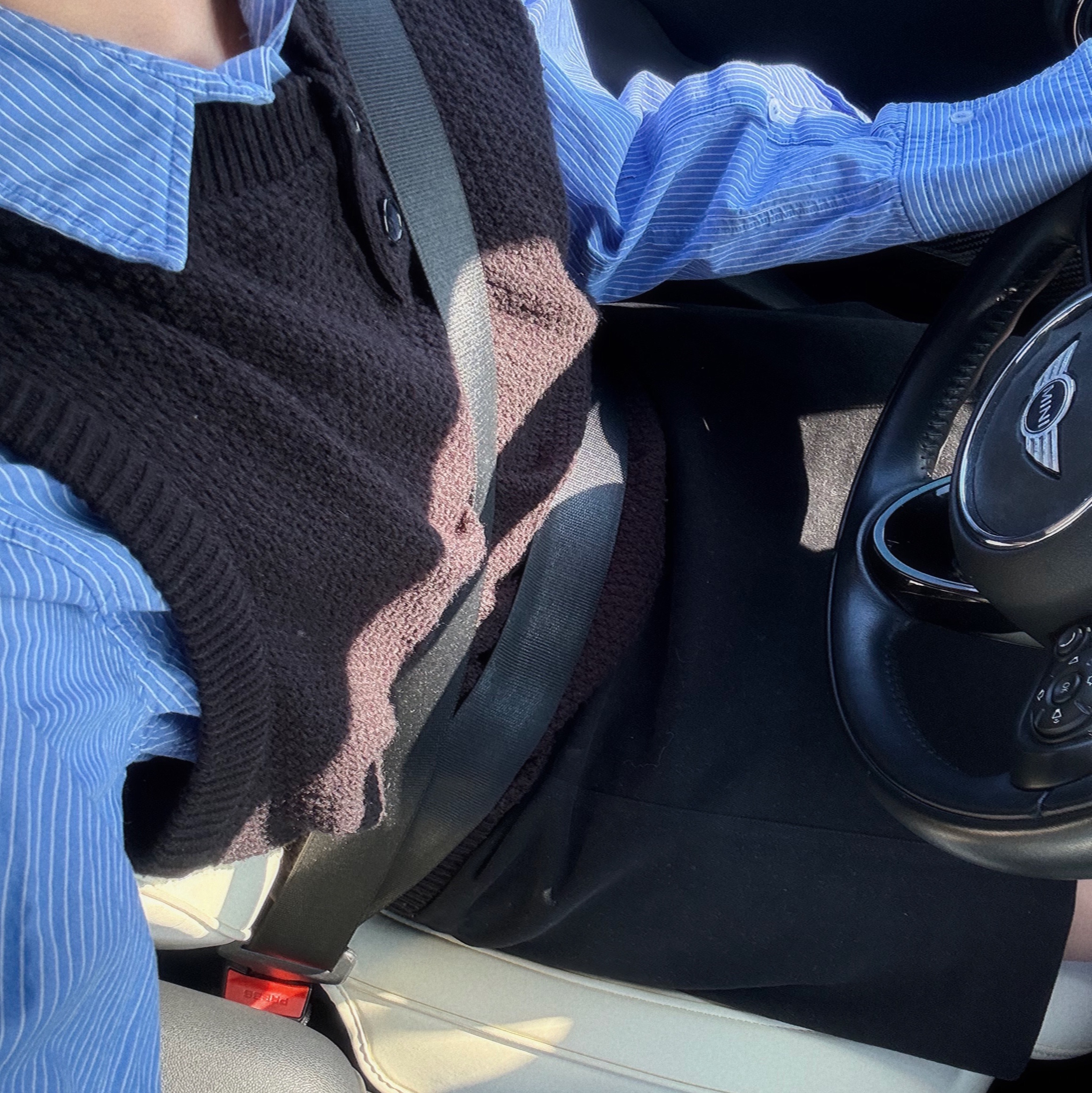 Supreme x MM6 Maison Margiela Stripe Shirt Blue - 26SS, Ader Error Medium Skirt Product. 75 Charcoal 착용 스타일