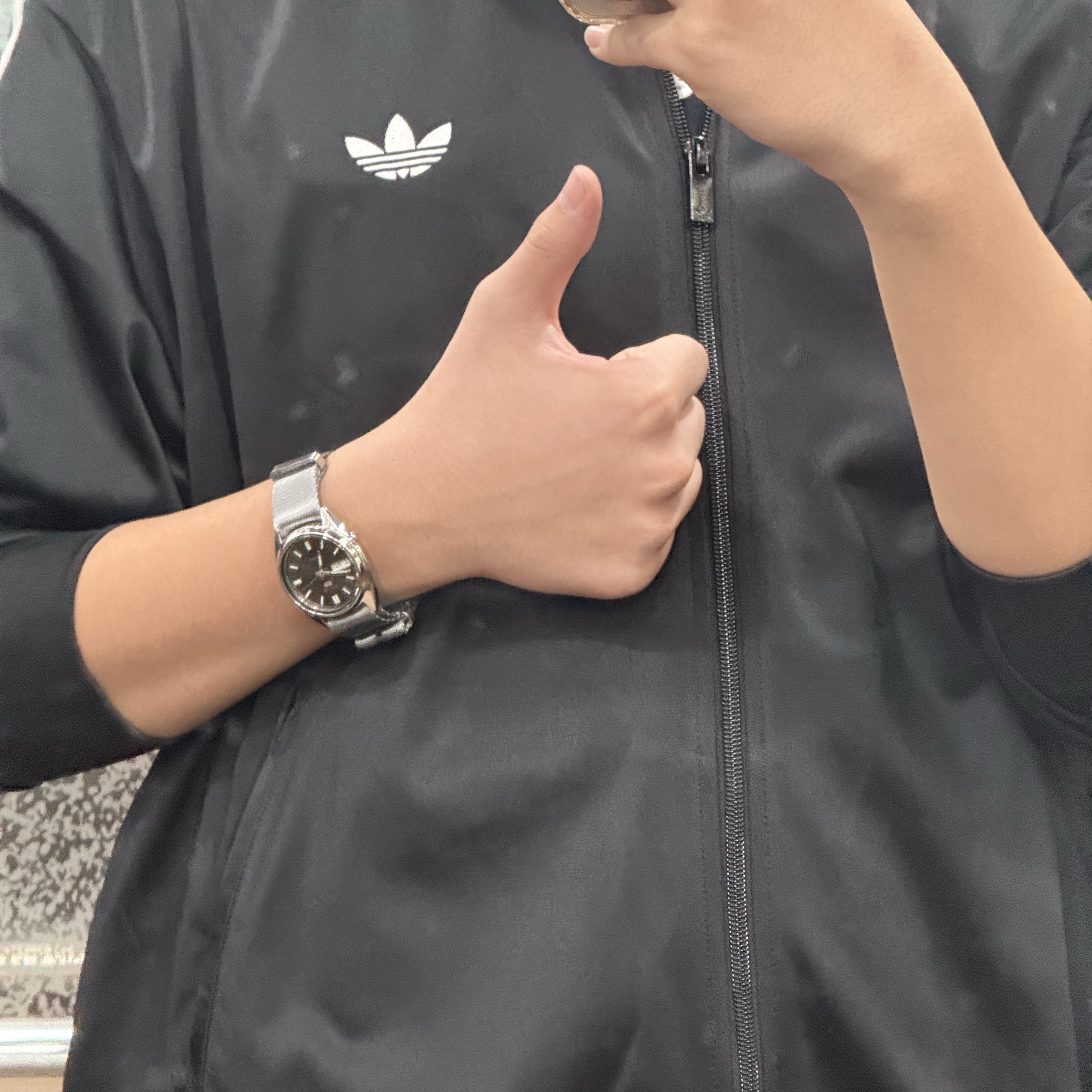 Adidas Originals Firebird Track Top Black - KR Sizing, Seiko SNXS79K1 37mm Black 착용 스타일 - 2