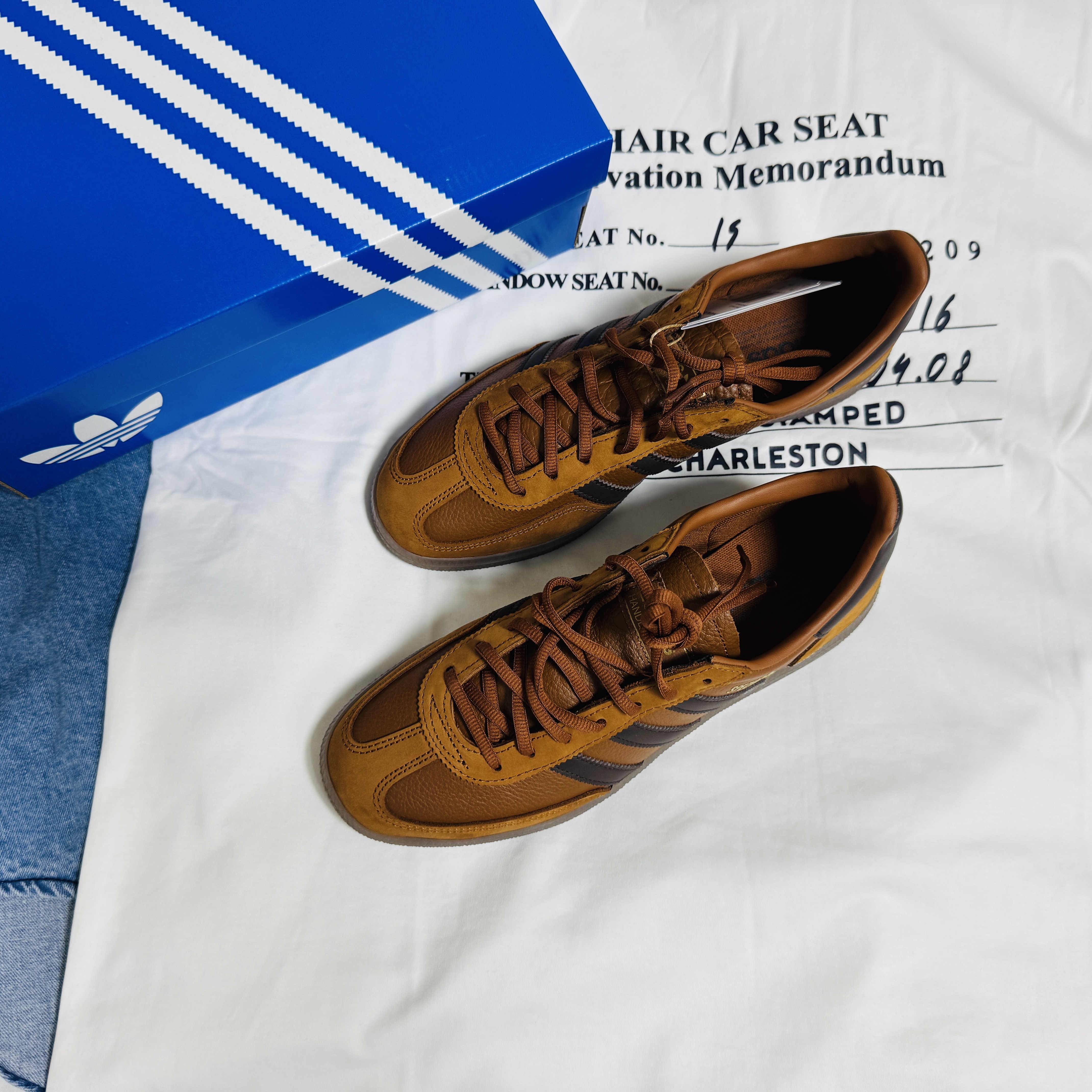Adidas Handball Spezial Dusky Bronze Aurora Coffee 착용 스타일 - 2