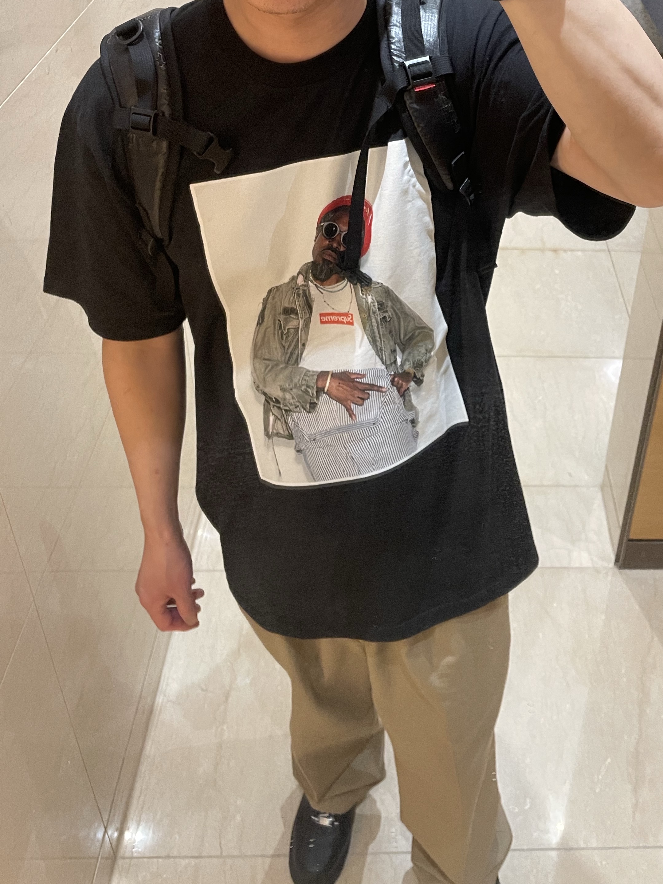 Supreme Andre 3000 T-Shirt Black - 22FW 착용 스타일